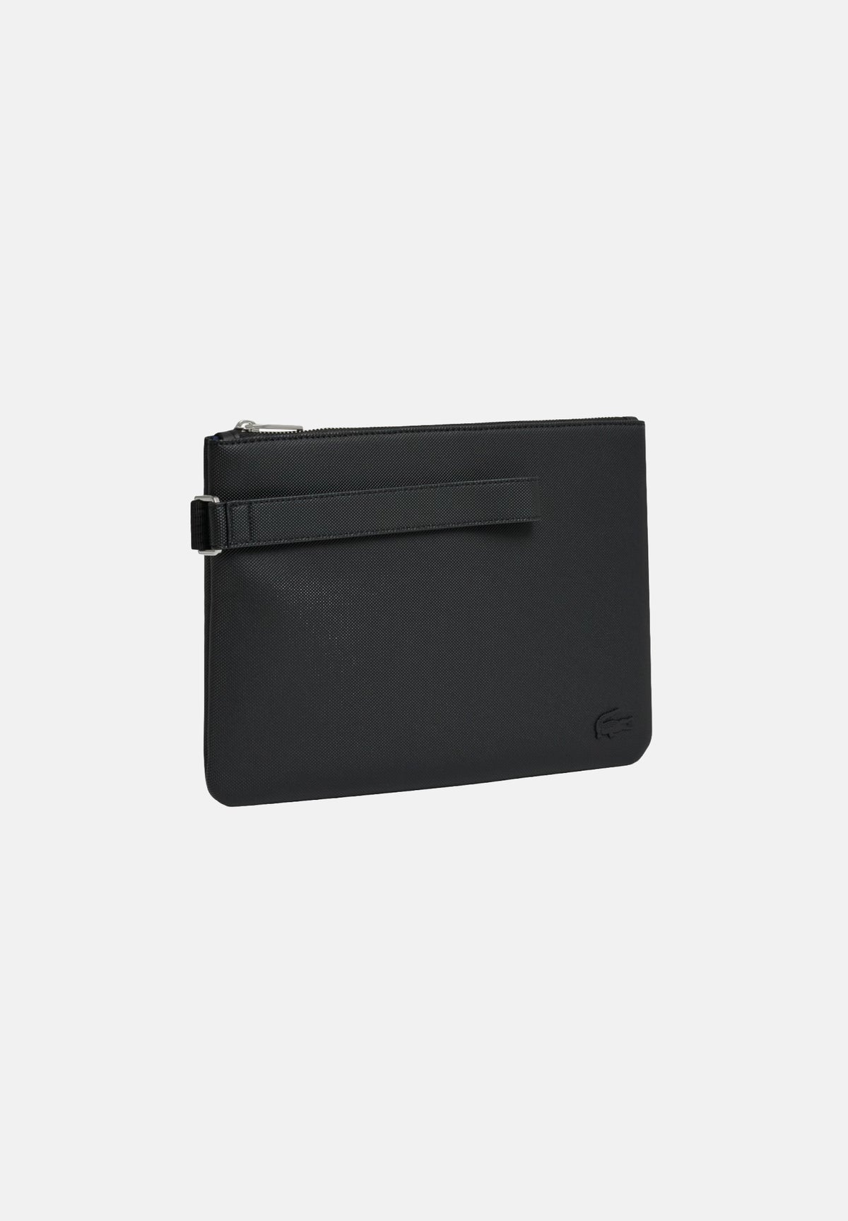 LACOSTE Pochette THE BLEND POUCH nera da uomo con chiusura a zip, cinturino da polso NH5082 000 LACOSTE