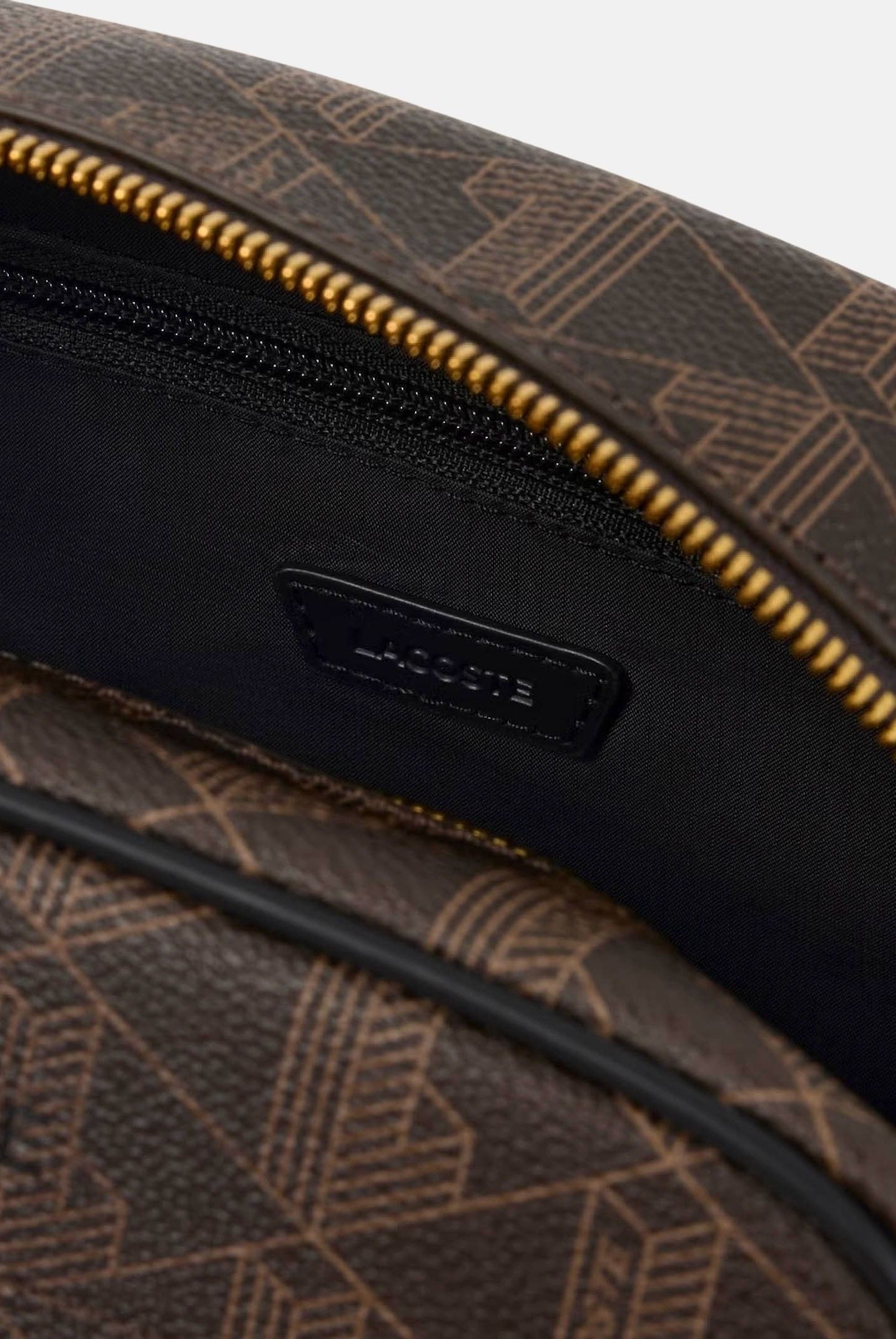 LACOSTE Pochette THE BLEND MONO SLATE marrone da uomo con stampa monogram NU5418 T93 LACOSTE