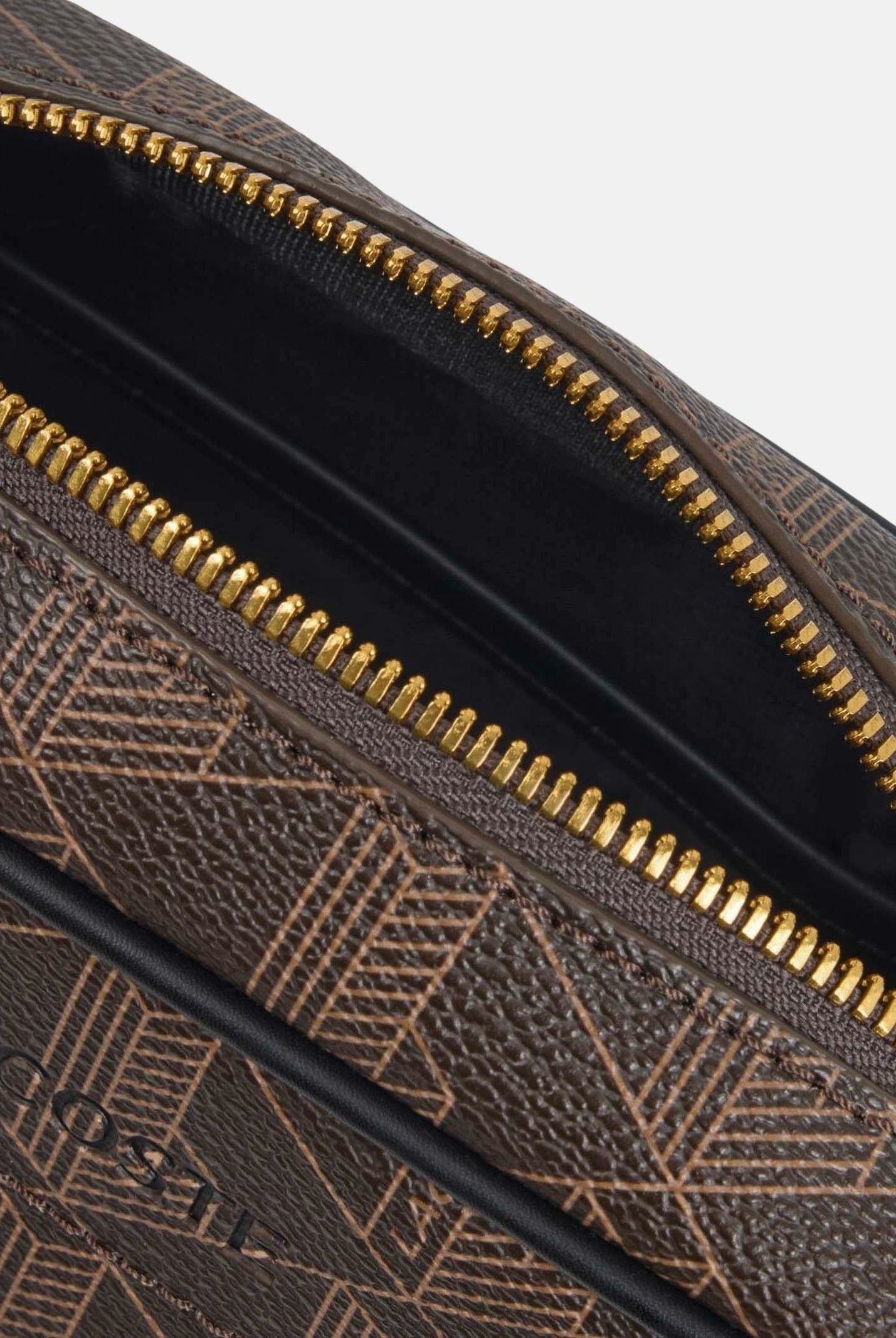 LACOSTE Borsa a tracolla marrone da uomo con stampa monogram NU5421 T93 LACOSTE