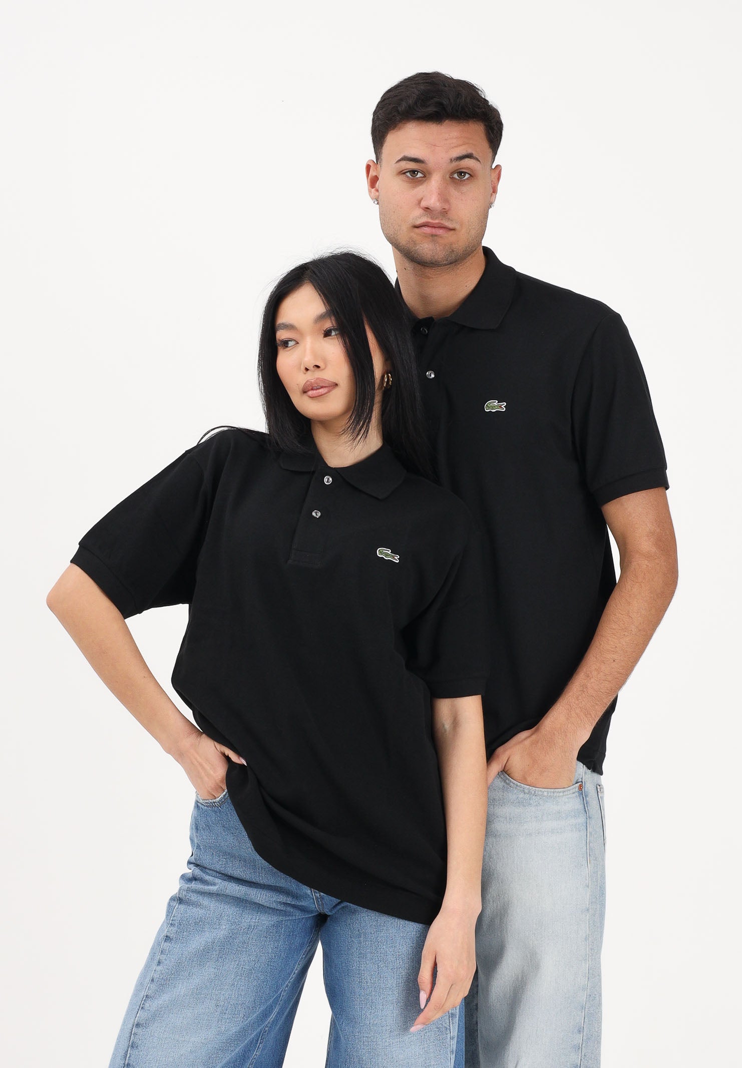 LACOSTE Polo a manica corta Classic Fit L.12.12 LIGHT nera per uomo e donna PH9851 031 LACOSTE