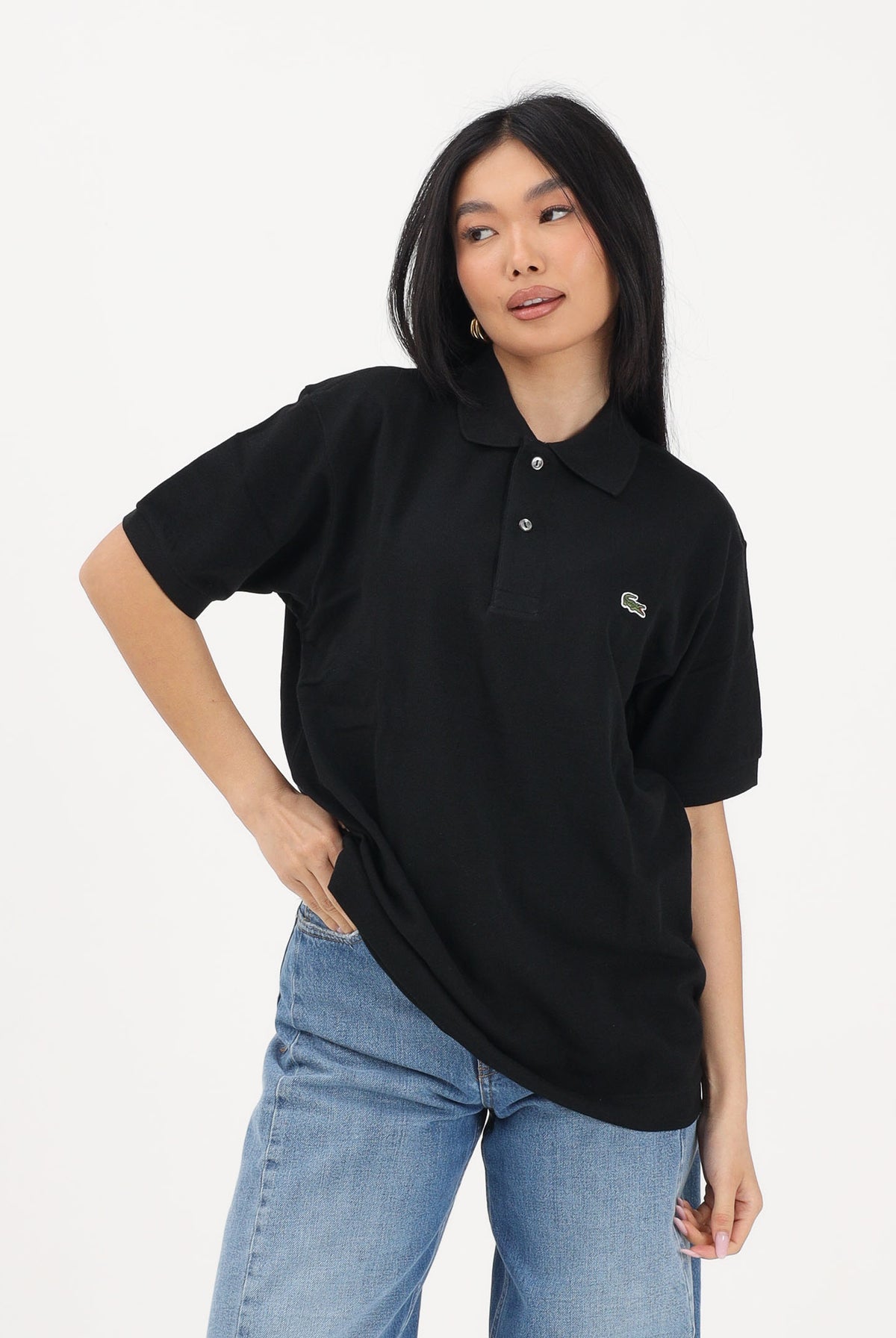 LACOSTE Polo a manica corta Classic Fit nera per uomo e donna PH9851 031 LACOSTE
