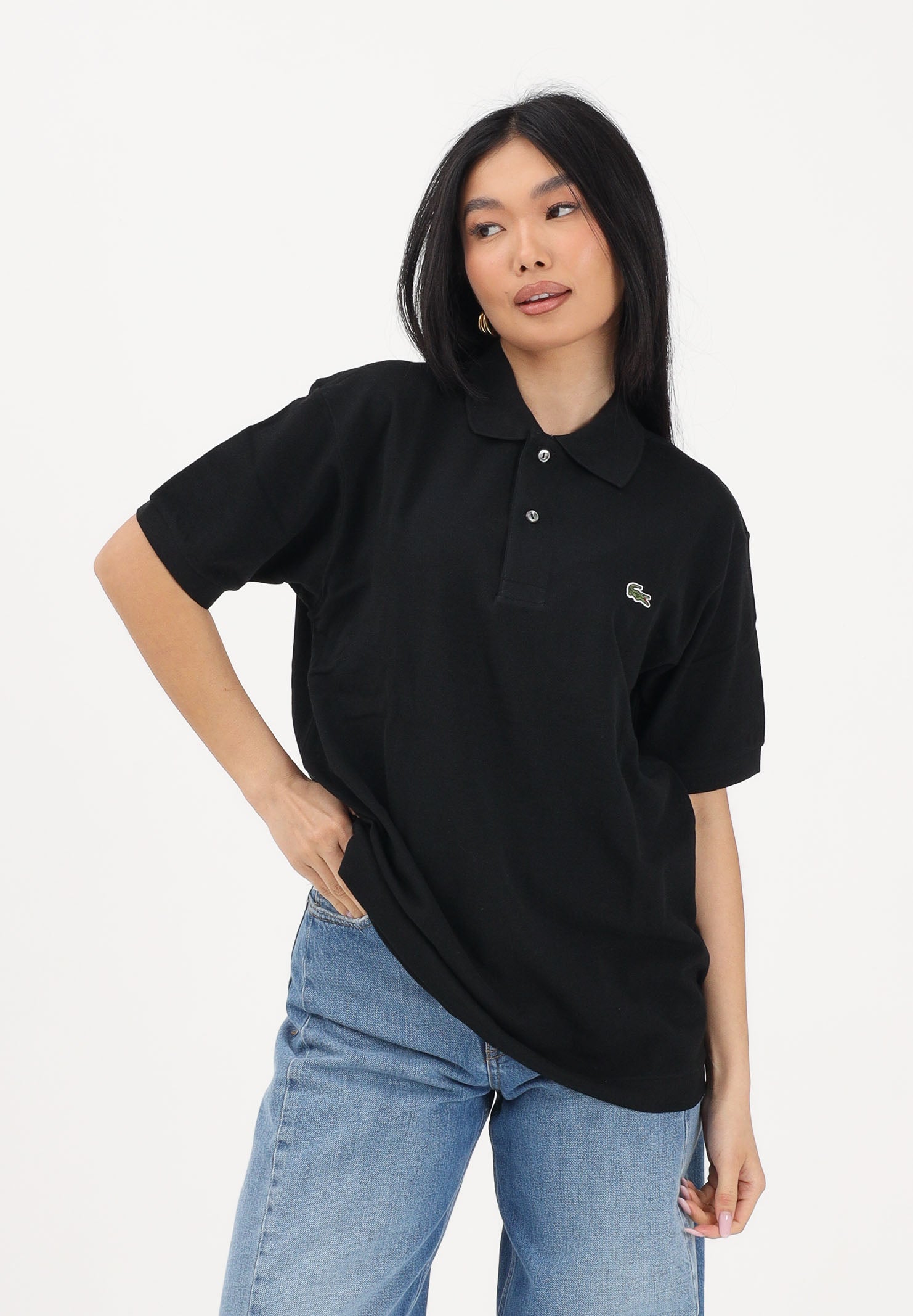 LACOSTE Polo a manica corta Classic Fit L.12.12 LIGHT nera per uomo e donna PH9851 031 LACOSTE