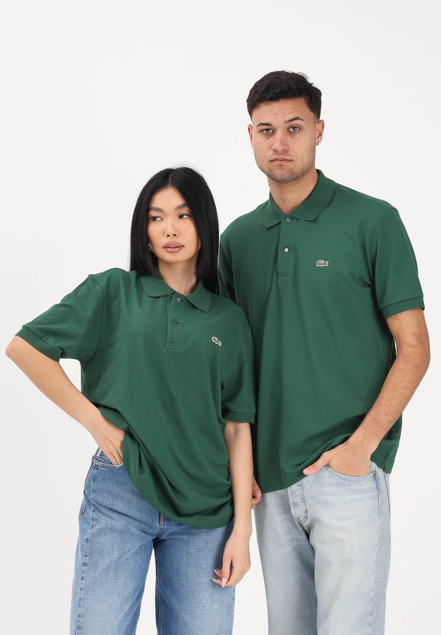 LACOSTE Polo a manica corta Classic Fit verde per uomo e donna PH9851 132 LACOSTE