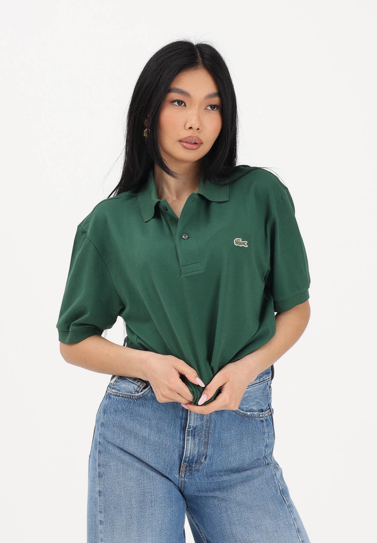 LACOSTE Polo a manica corta Classic Fit verde per uomo e donna PH9851 132 LACOSTE