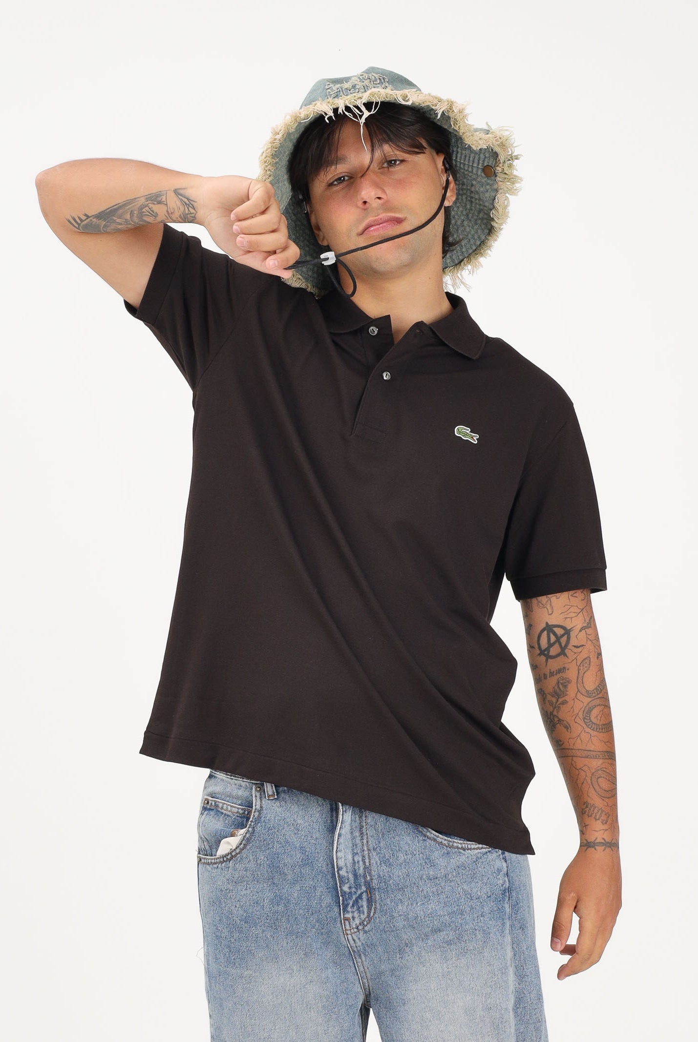 LACOSTE Polo a manica corta Classic Fit L.12.12 LIGHT marrone per uomo e donna PH9851 3LA LACOSTE