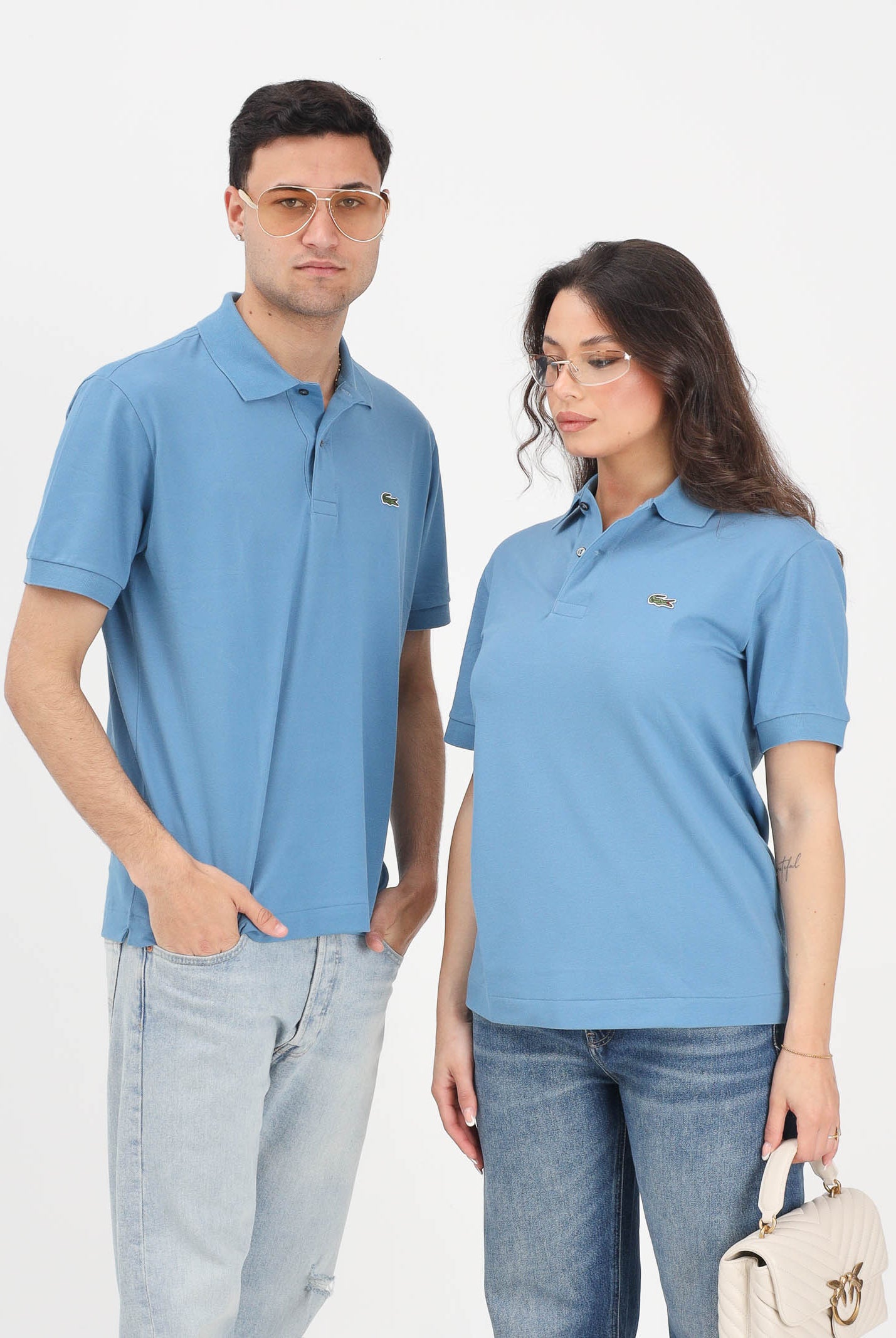 LACOSTE Polo a manica corta Classic Fit L.12.12 LIGHT azzurra per uomo e donna PH9851 JBK LACOSTE