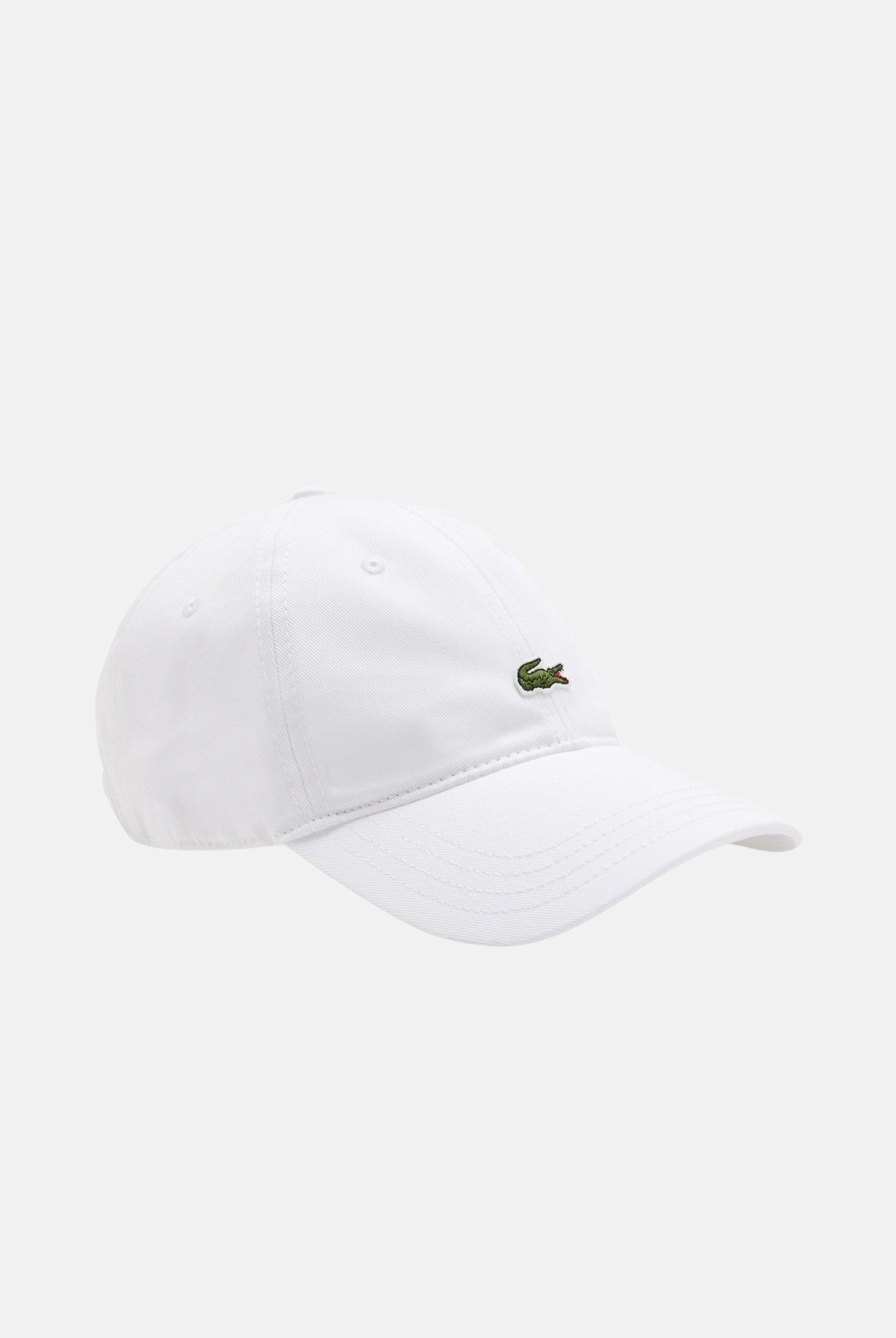 LACOSTE Cappello con visiera bianco per uomo e donna con patch logo coccodrillo RK0491 001 LACOSTE