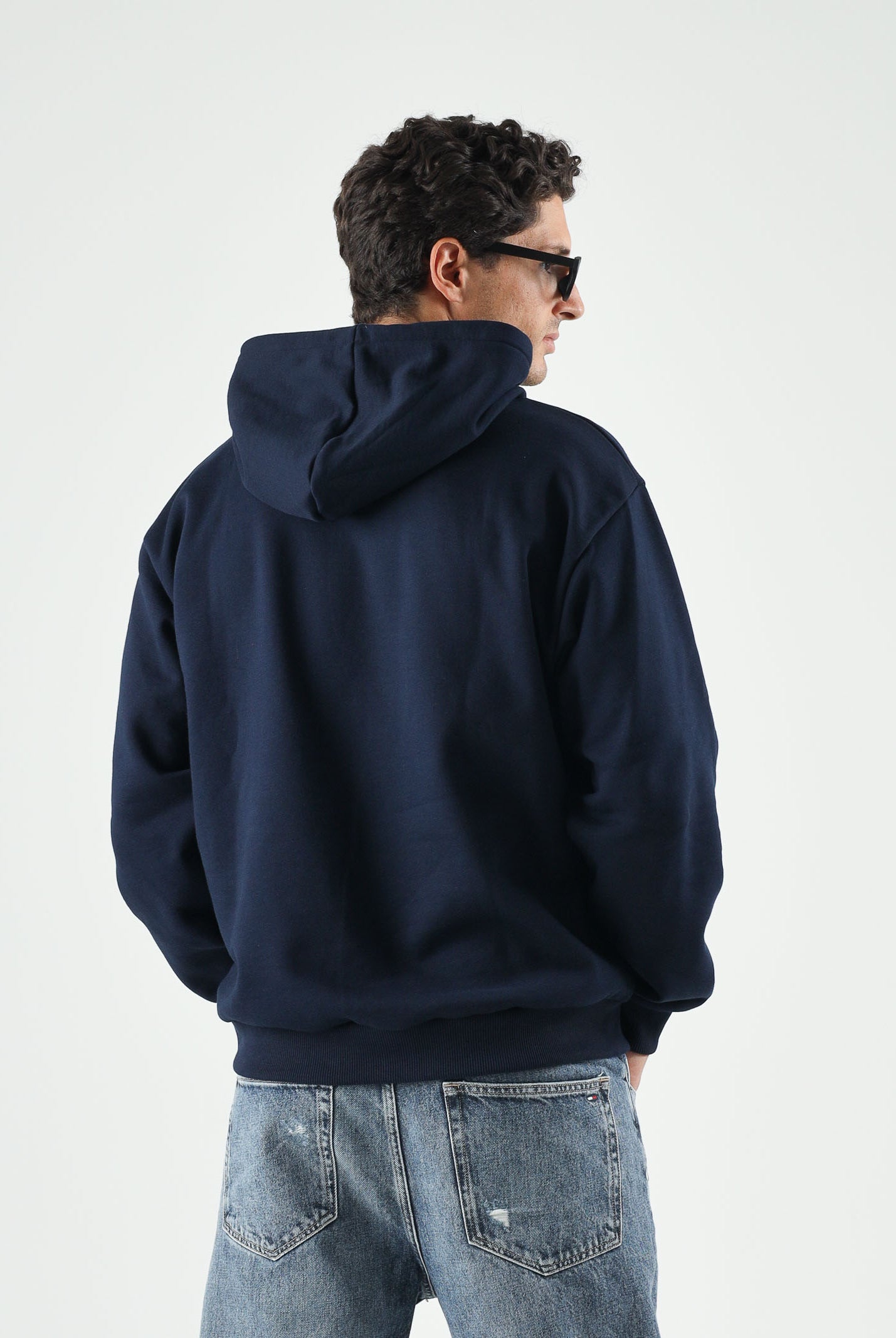 LACOSTE Felpa in pile blu per uomo e donna con logo coccodrillo ricamato. SH8863 166 LACOSTE