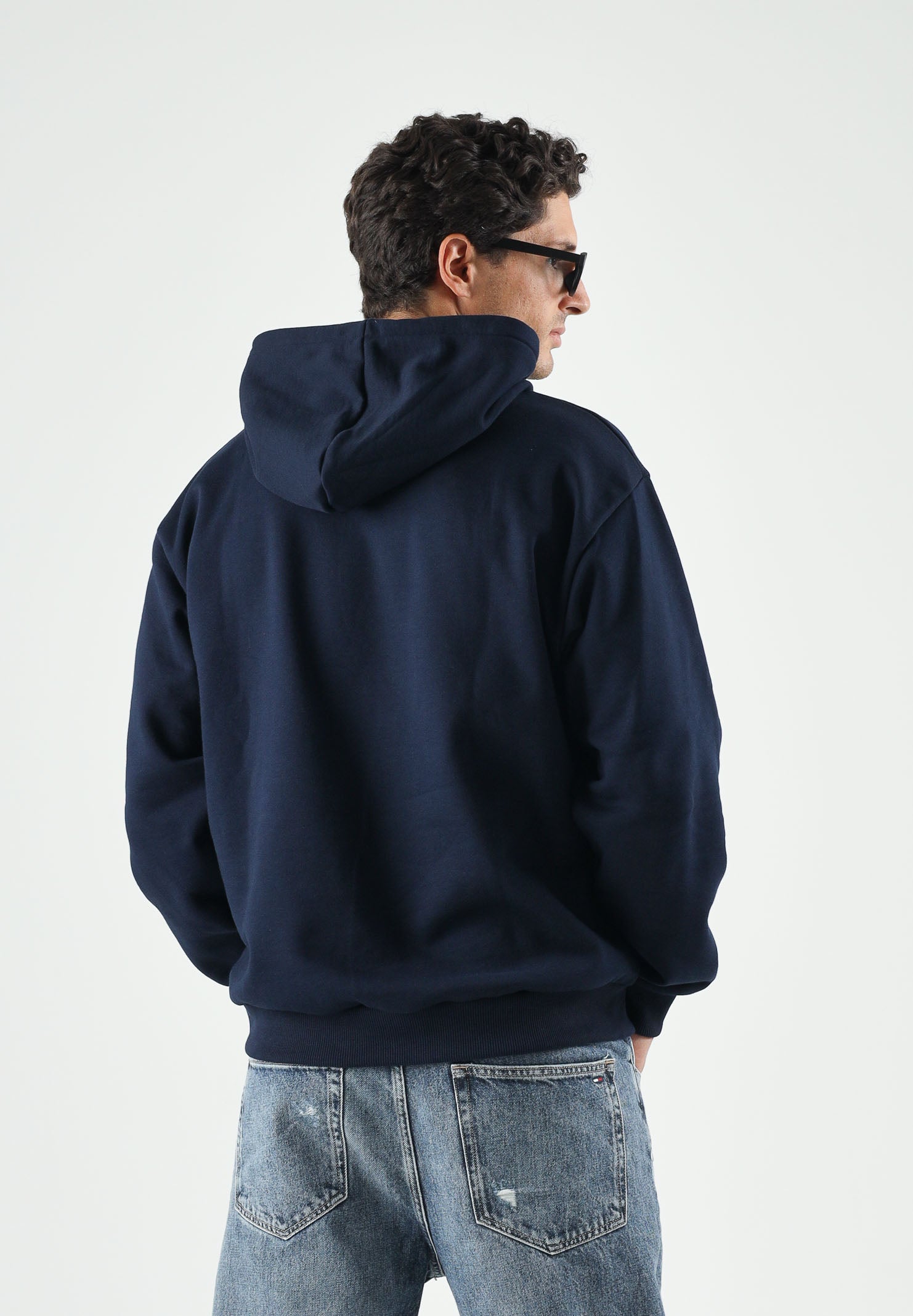 LACOSTE Felpa in pile blu per uomo e donna con logo coccodrillo ricamato. SH8863 166 LACOSTE