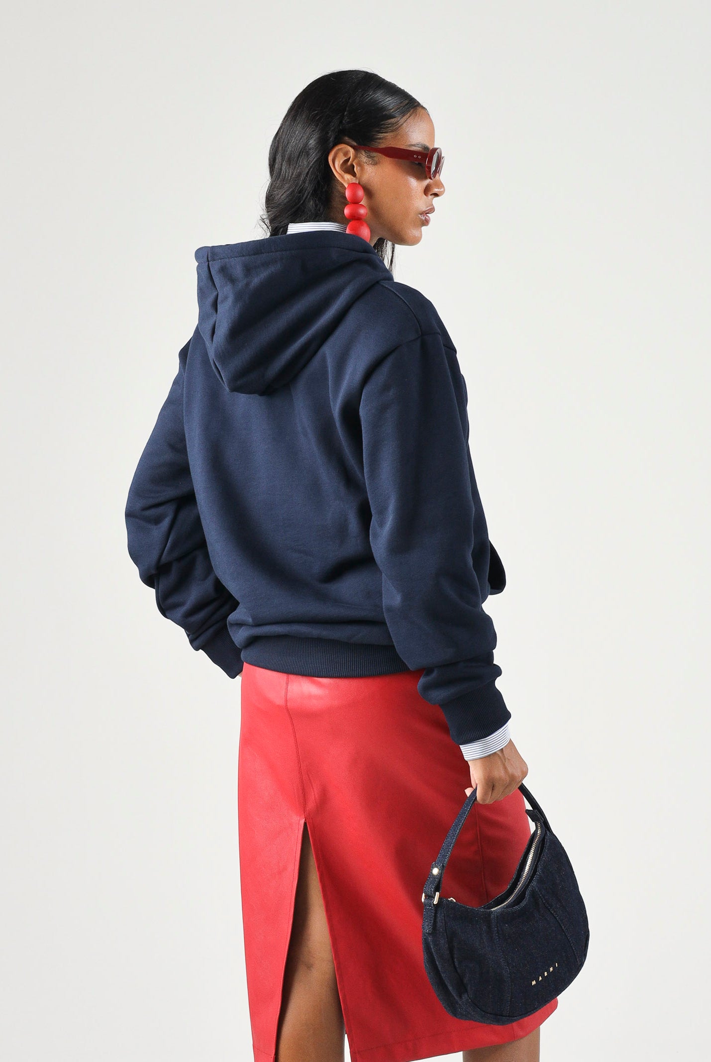 LACOSTE Felpa in pile blu per uomo e donna con logo coccodrillo ricamato. SH8863 166 LACOSTE