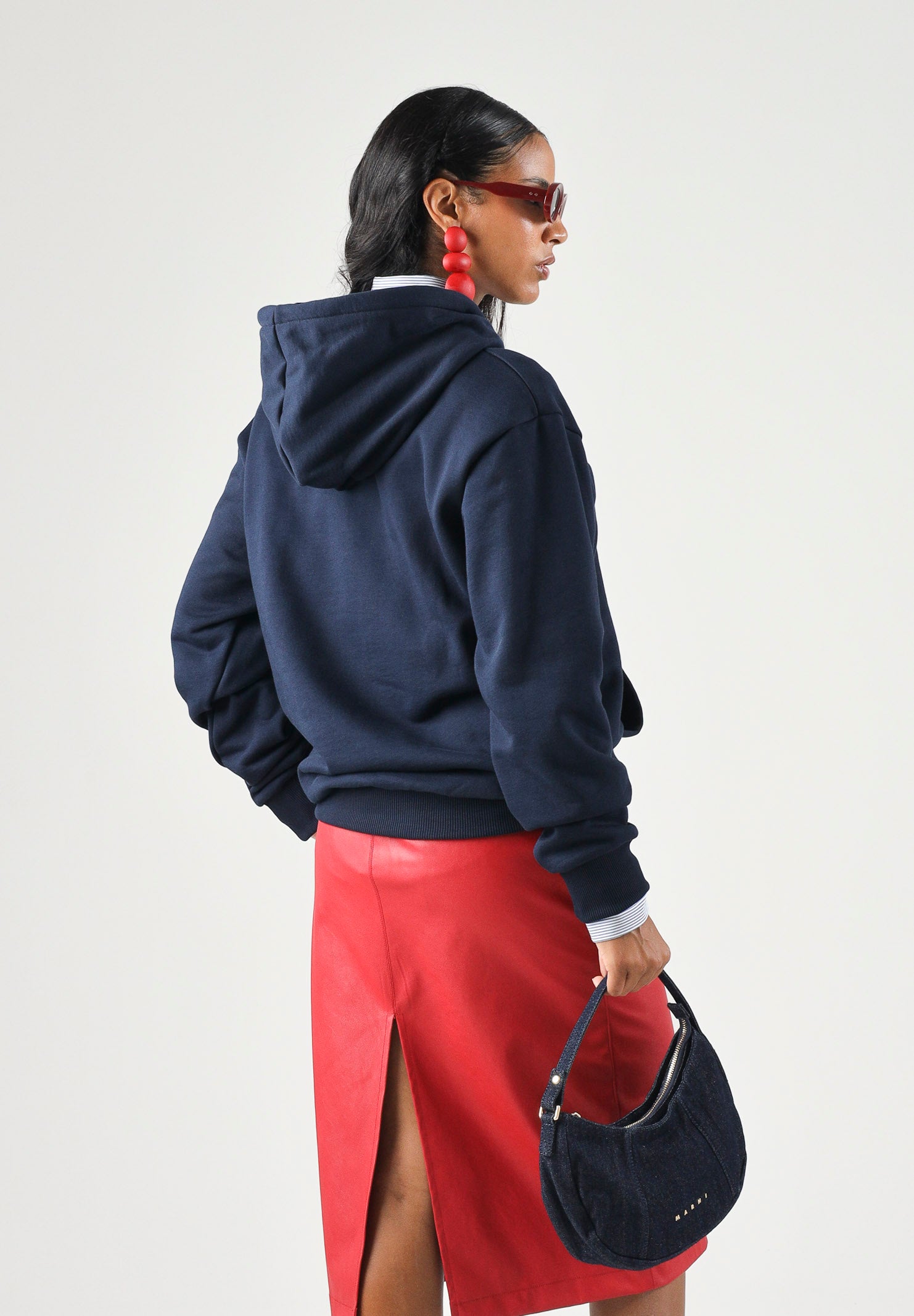 LACOSTE Felpa in pile blu per uomo e donna con logo coccodrillo ricamato. SH8863 166 LACOSTE