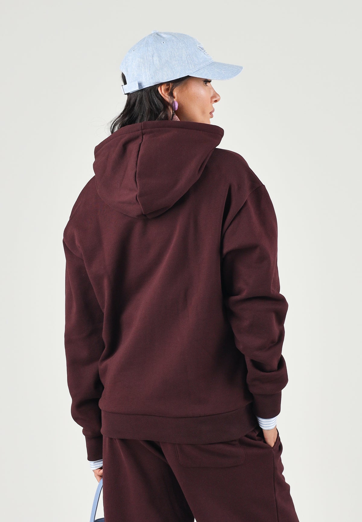 LACOSTE Felpa con cappuccio FLEECE HOODIE, bordeaux per uomo e donna SH8863 3KE LACOSTE