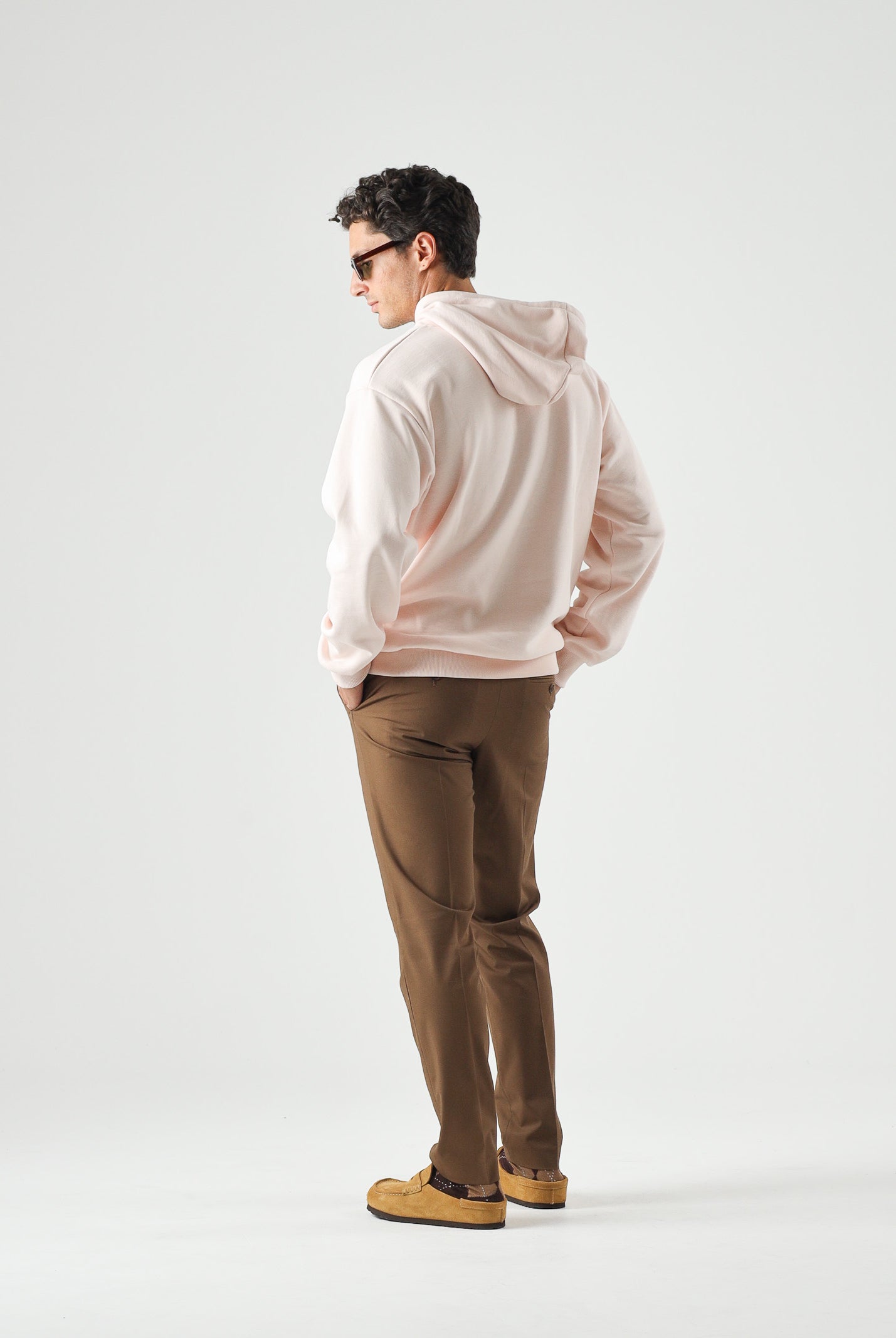 LACOSTE Felpa con cappuccio rosa per uomo e donna con logo ricamato. SH8863 N6I LACOSTE