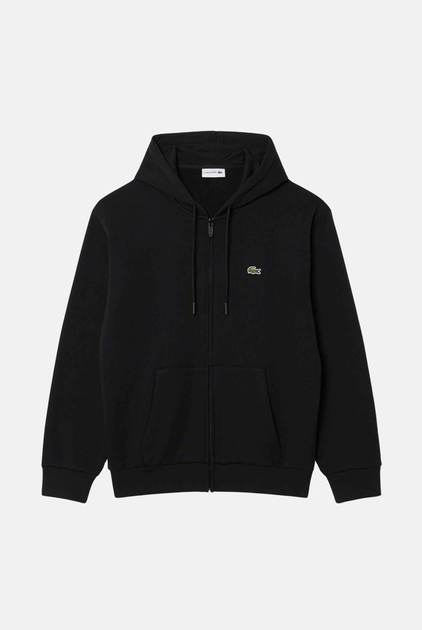 LACOSTE Felpa con cappuccio, nero per uomo e donna con coccodrillo ricamato sul petto SH8864 031 LACOSTE