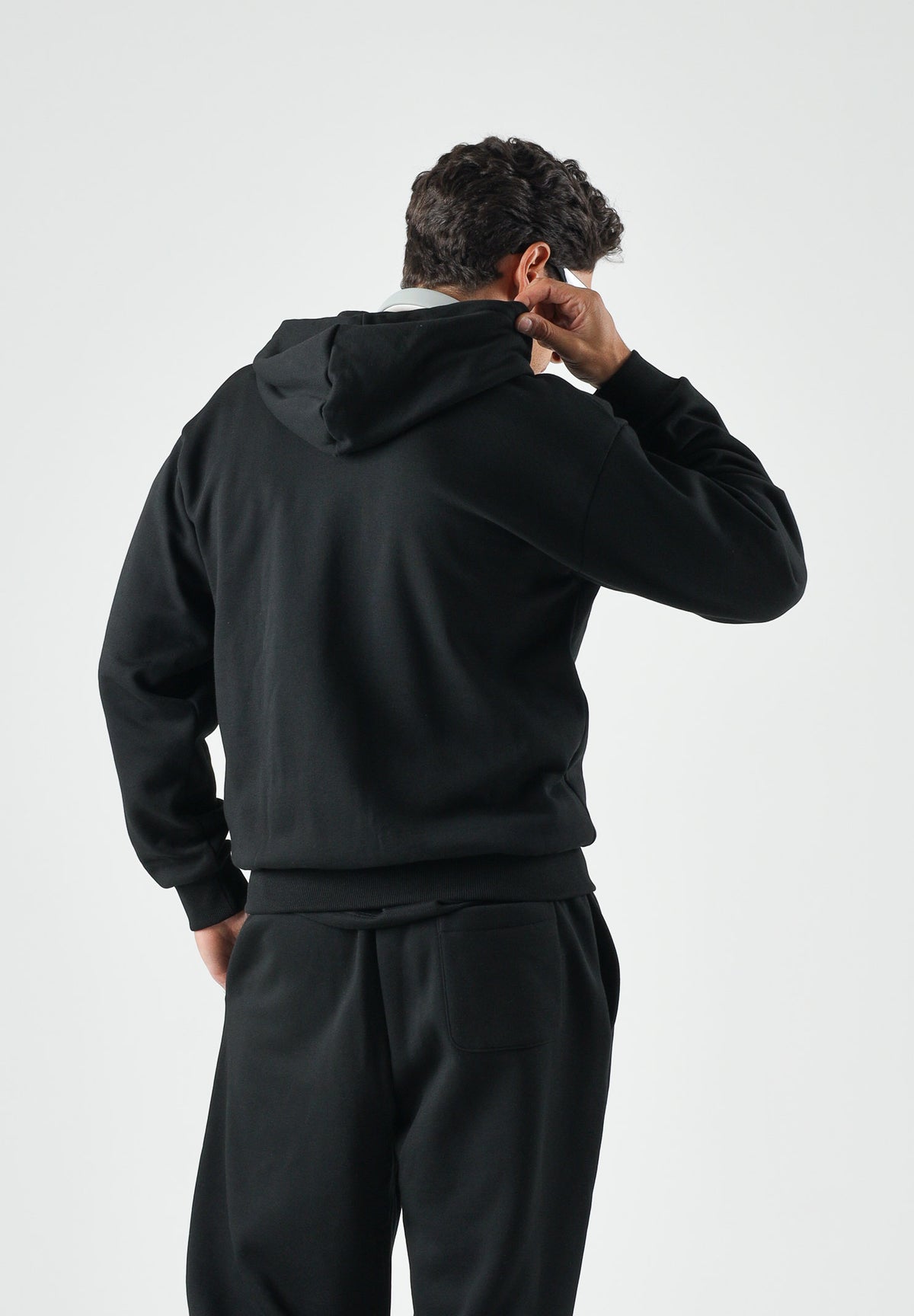 LACOSTE Felpa con zip nero per uomo e donna con coccodrillo ricamato sul petto SH8864 031 LACOSTE