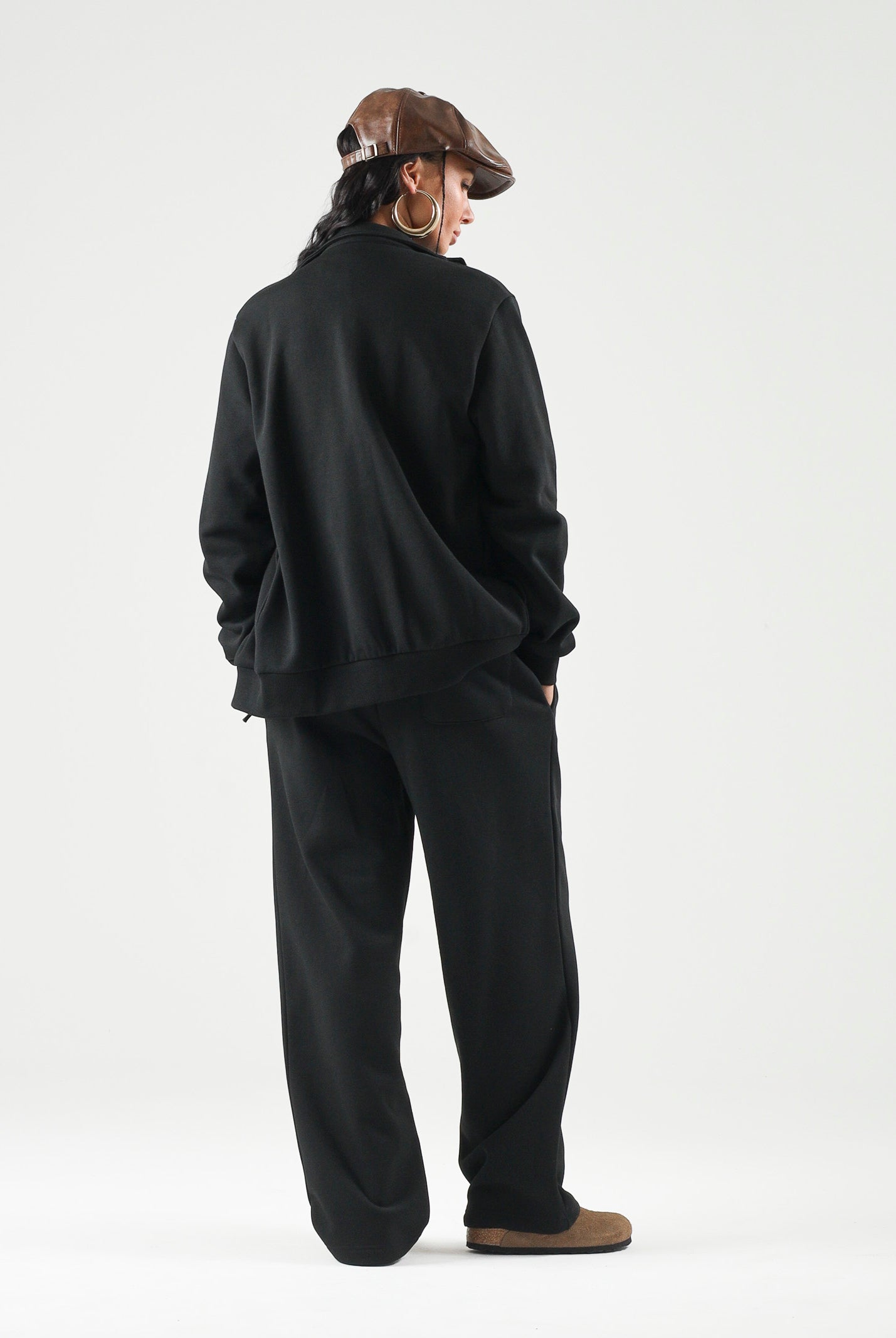 LACOSTE Felpa con zip nero per uomo e donna SH8870 031 LACOSTE