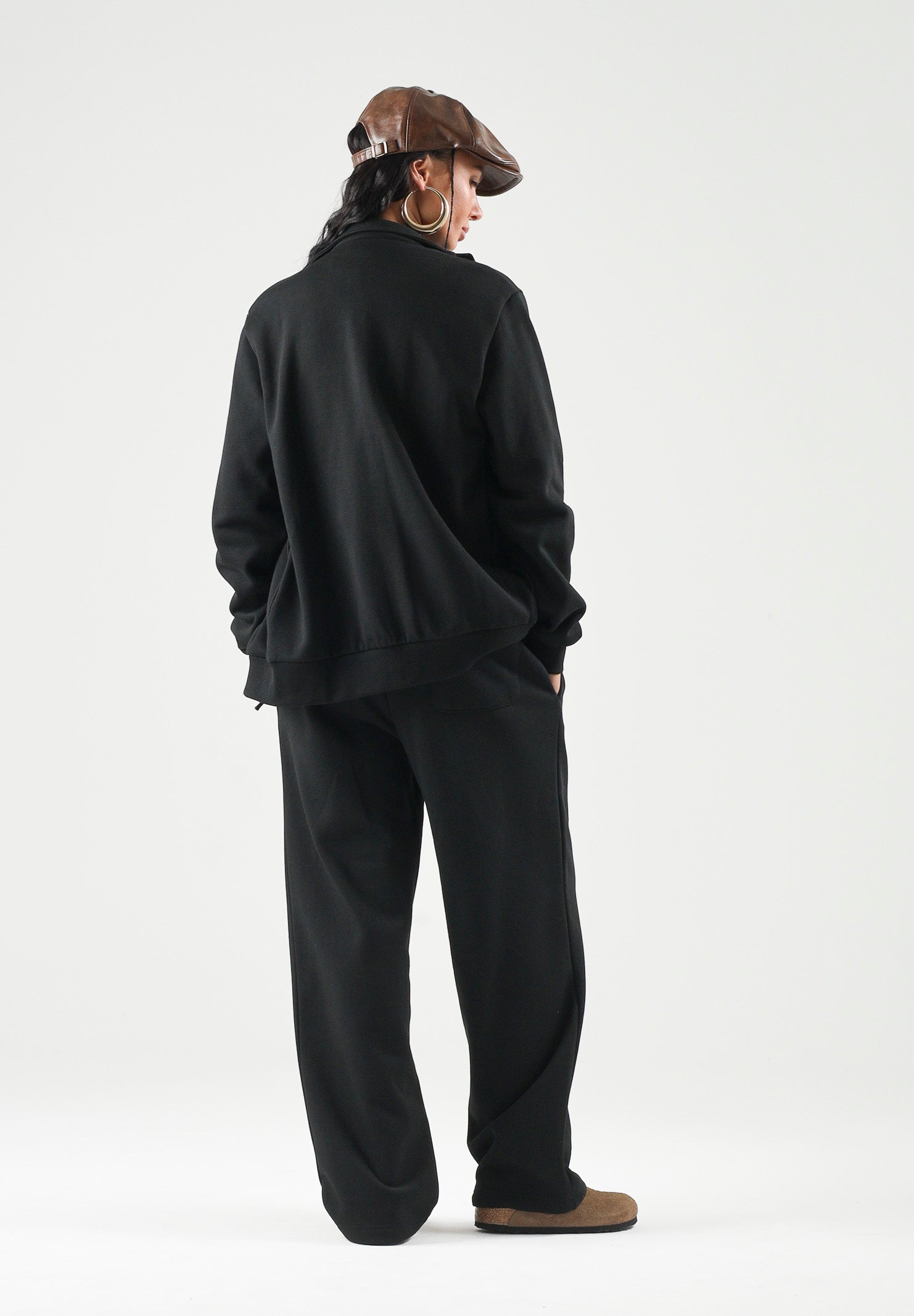 LACOSTE Felpa con zip nero per uomo e donna SH8870 031 LACOSTE