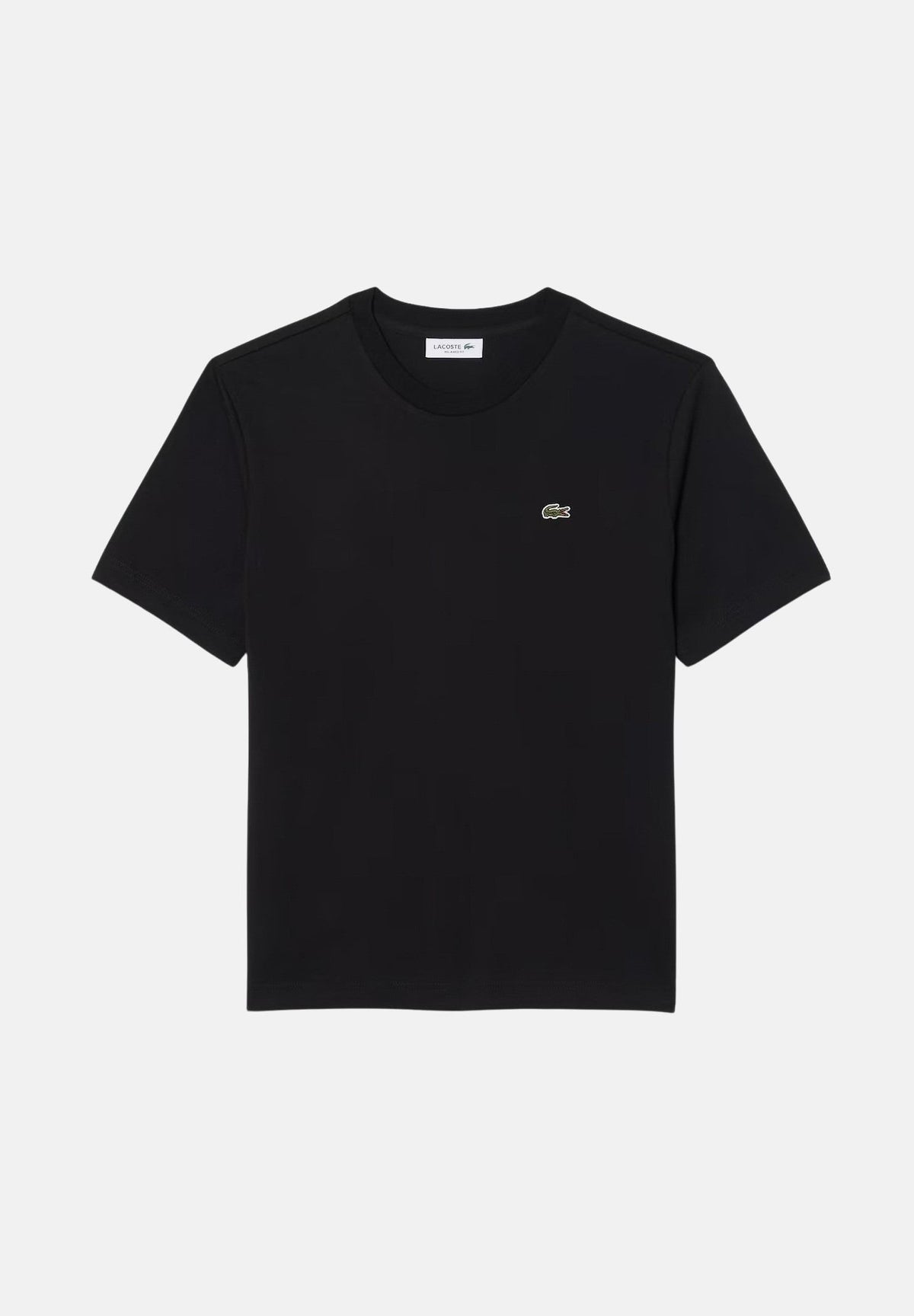 LACOSTE T-shirt PIMA RELAXED FIT, nera per uomo e donna, con iconico coccodrillo ricamato sul petto TF7215 031 LACOSTE