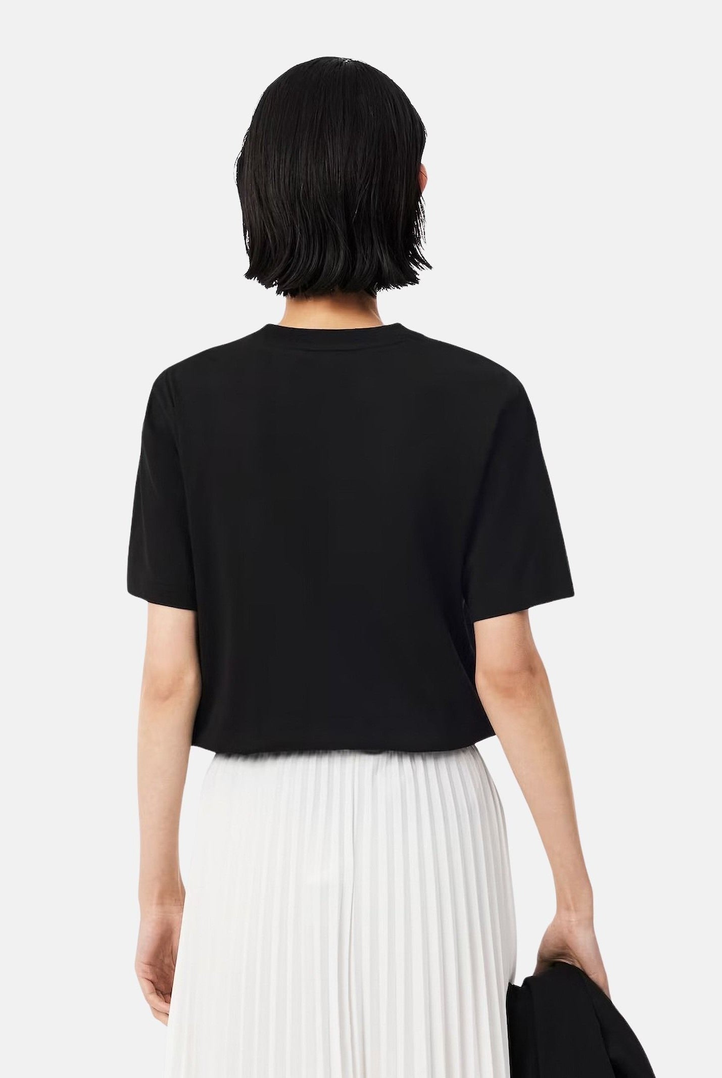 LACOSTE T-shirt manica corta nera per uomo e donna con iconico coccodrillo ricamato sul petto. TF7215 031 LACOSTE