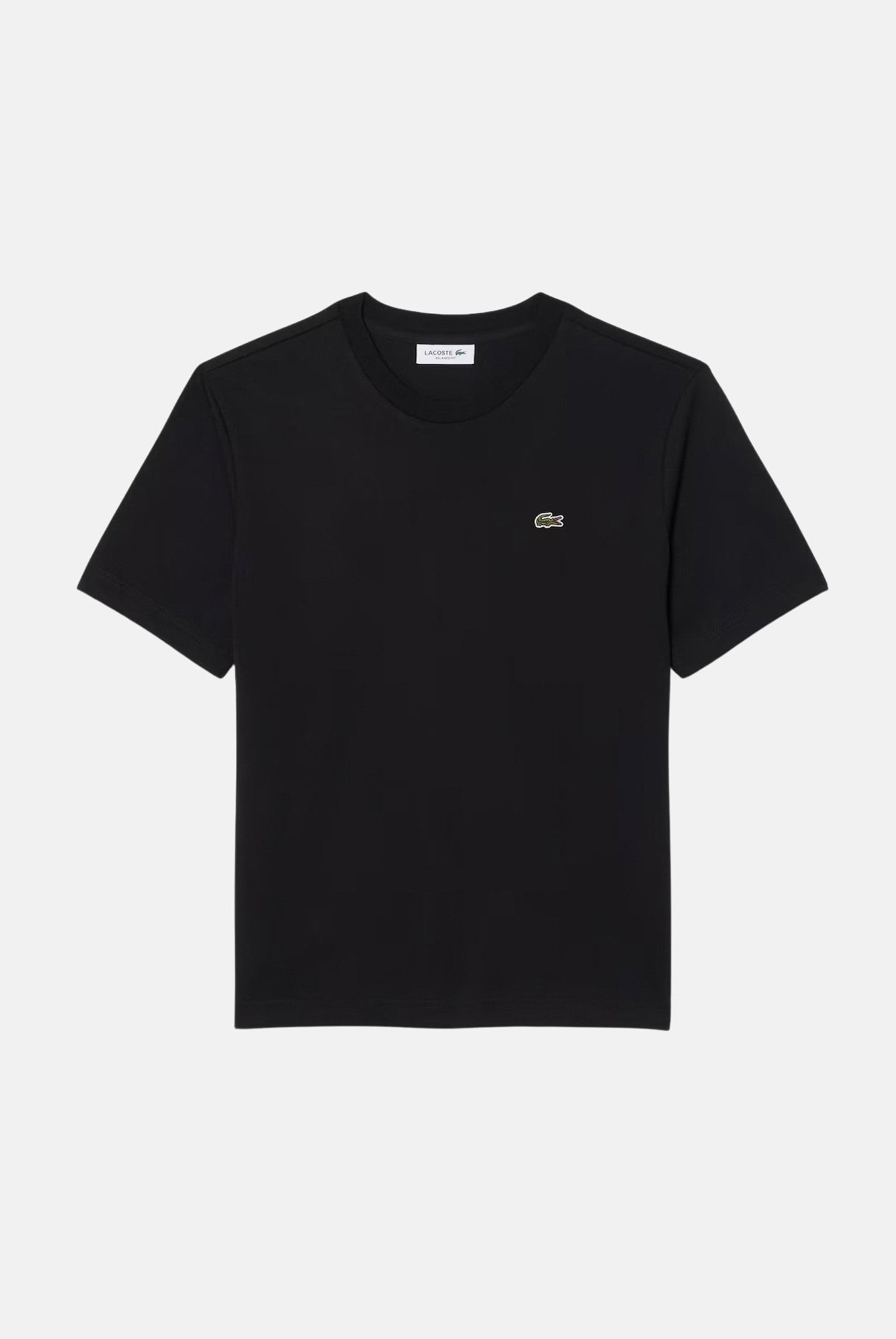 LACOSTE T-shirt manica corta nera per uomo e donna con iconico coccodrillo ricamato sul petto. TF7215 031 LACOSTE
