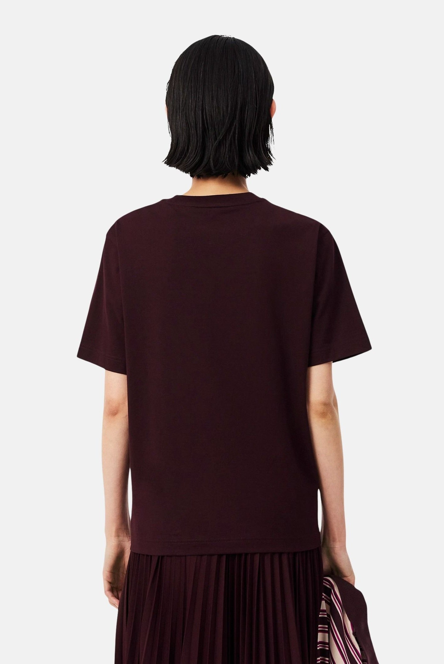 LACOSTE T-shirt manica corta, Chestnut Brown/marrone scuro per uomo e donna TF7215 3KE LACOSTE