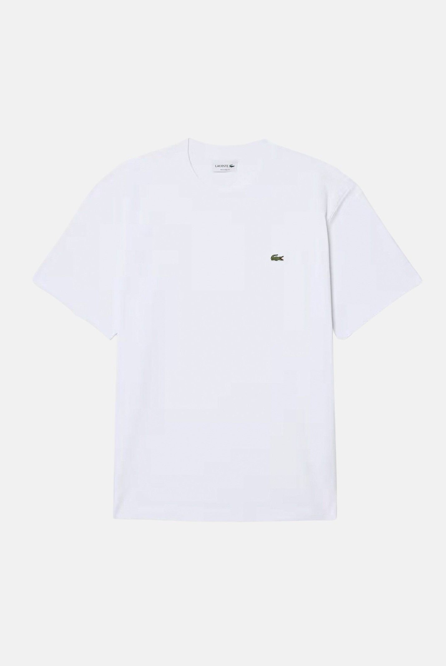 LACOSTE T-shirt manica corta bianca per uomo e donna con iconico coccodrillo ricamato sul petto. TH0876 001 LACOSTE