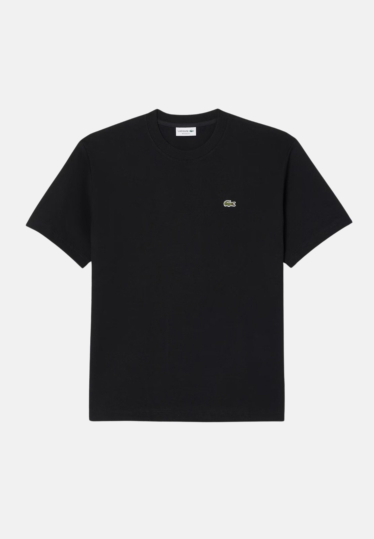 LACOSTE T-shirt manica corta nera per uomo e donna con iconico coccodrillo ricamato sul petto. TH0876 031 LACOSTE