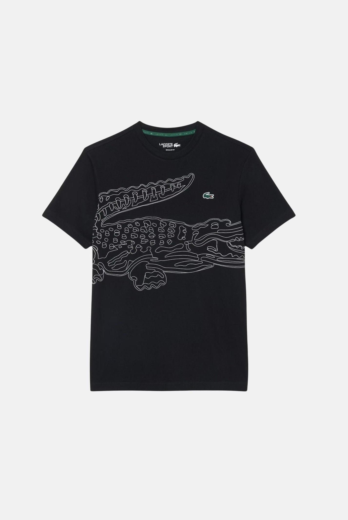 LACOSTE T-shirt ULTRA DRY nera da uomo con stampa coccodrillo TH6682 258 LACOSTE
