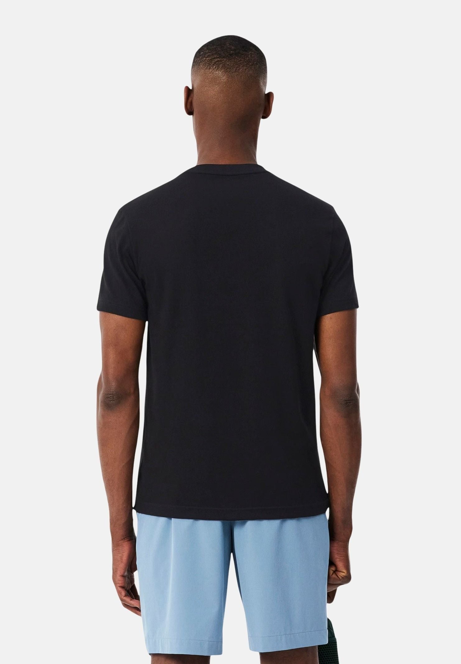 LACOSTE T-shirt ULTRA DRY nera da uomo con stampa coccodrillo TH6682 258 LACOSTE