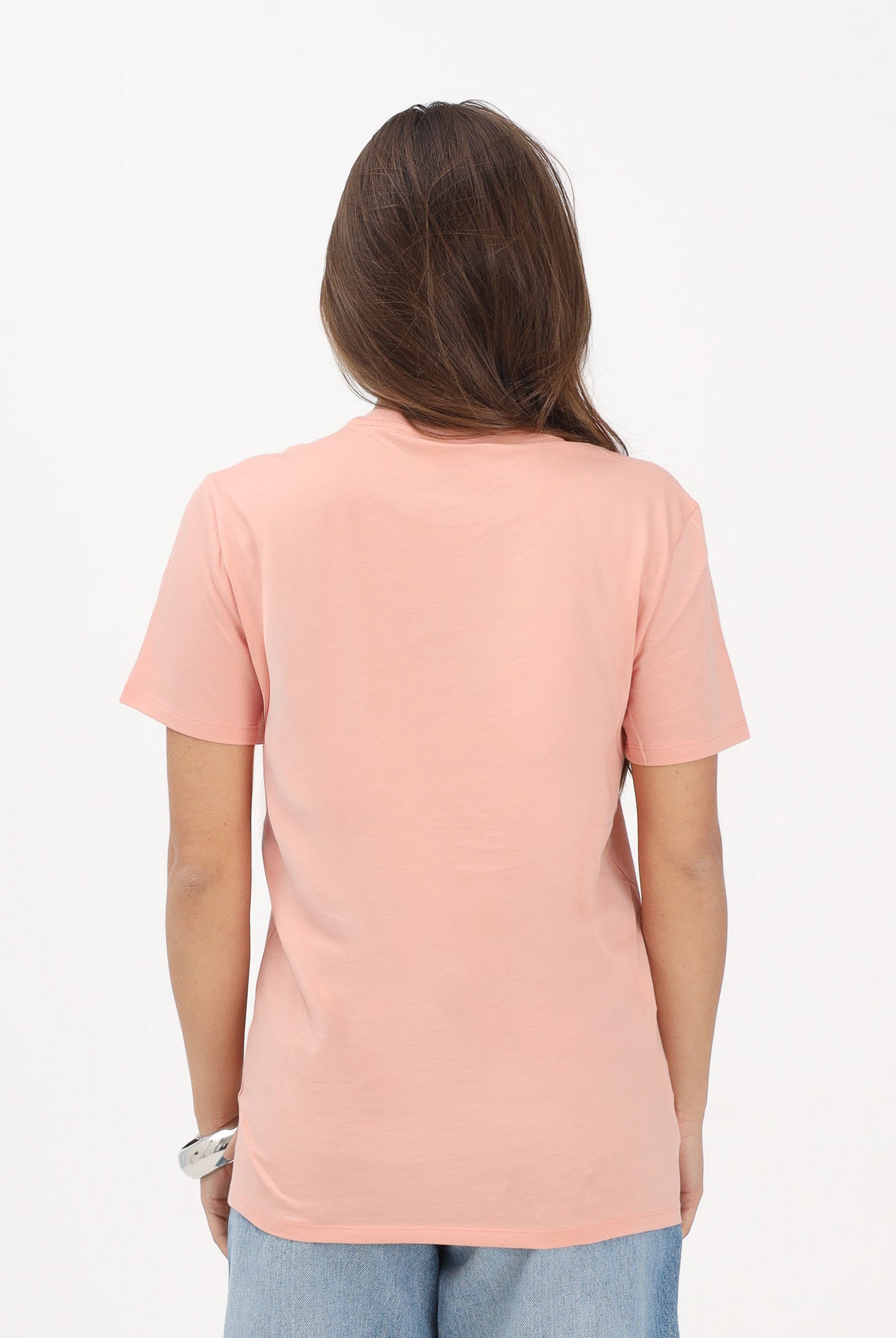 LACOSTE T-shirt a manica corta salmone per uomo e donna con patch logo TH6709 UI2 LACOSTE