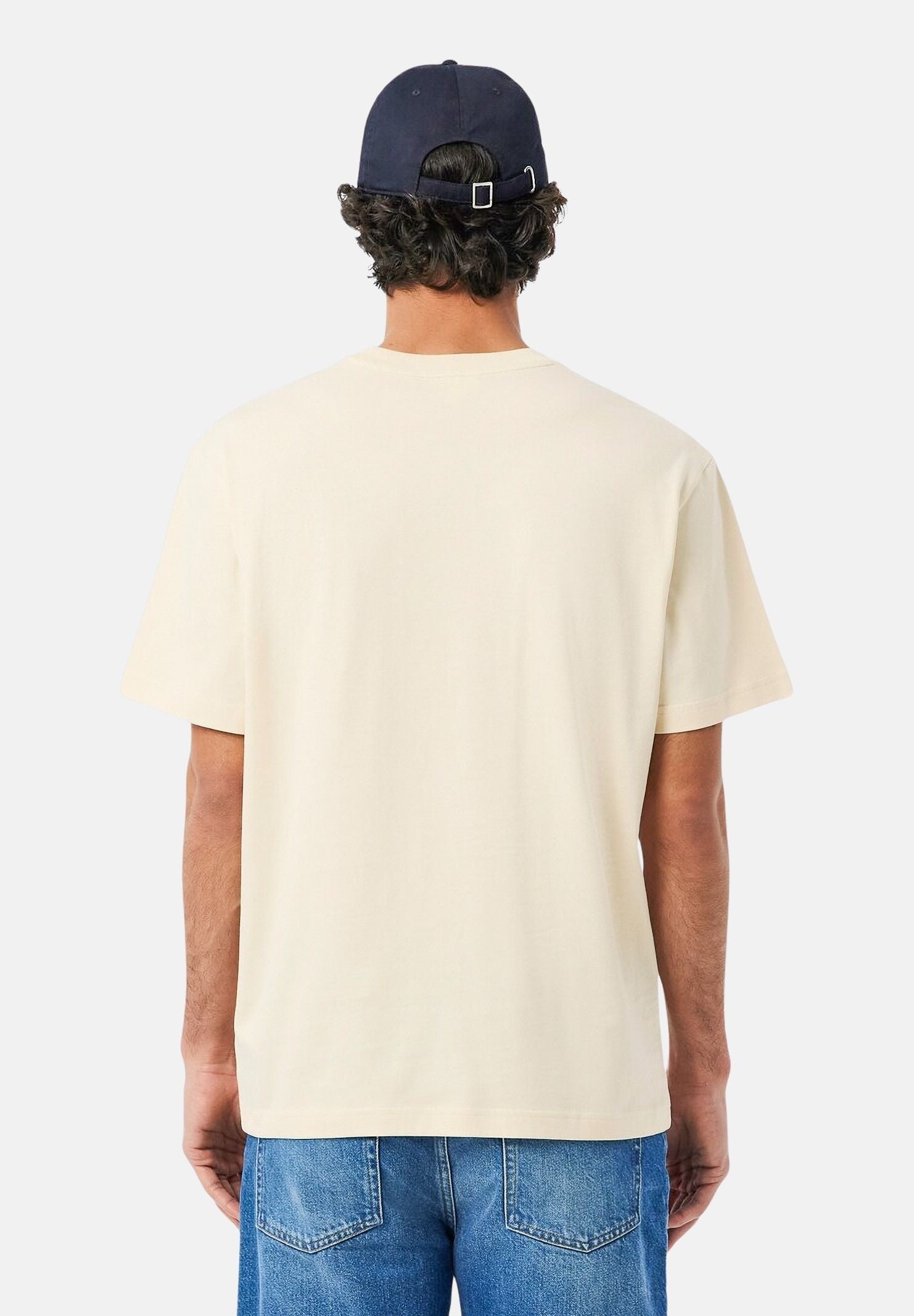 LACOSTE T-shirt a manica corta beige per uomo e donna con logo TH7318 056 LACOSTE