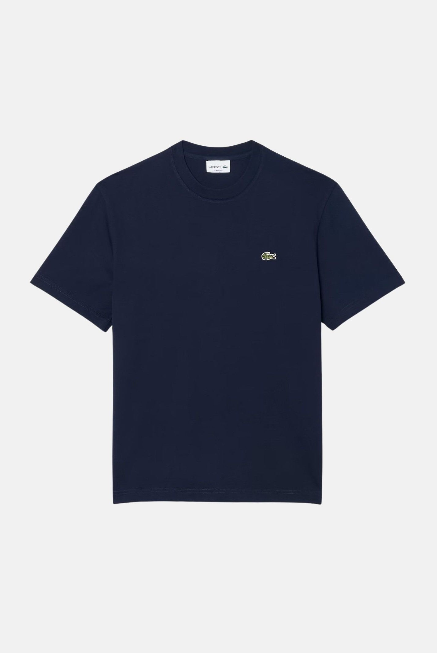 LACOSTE T-shirt in cotone blu notte, per uomo e donna co logo iconico coccodrillo su petto TH7318 166 LACOSTE