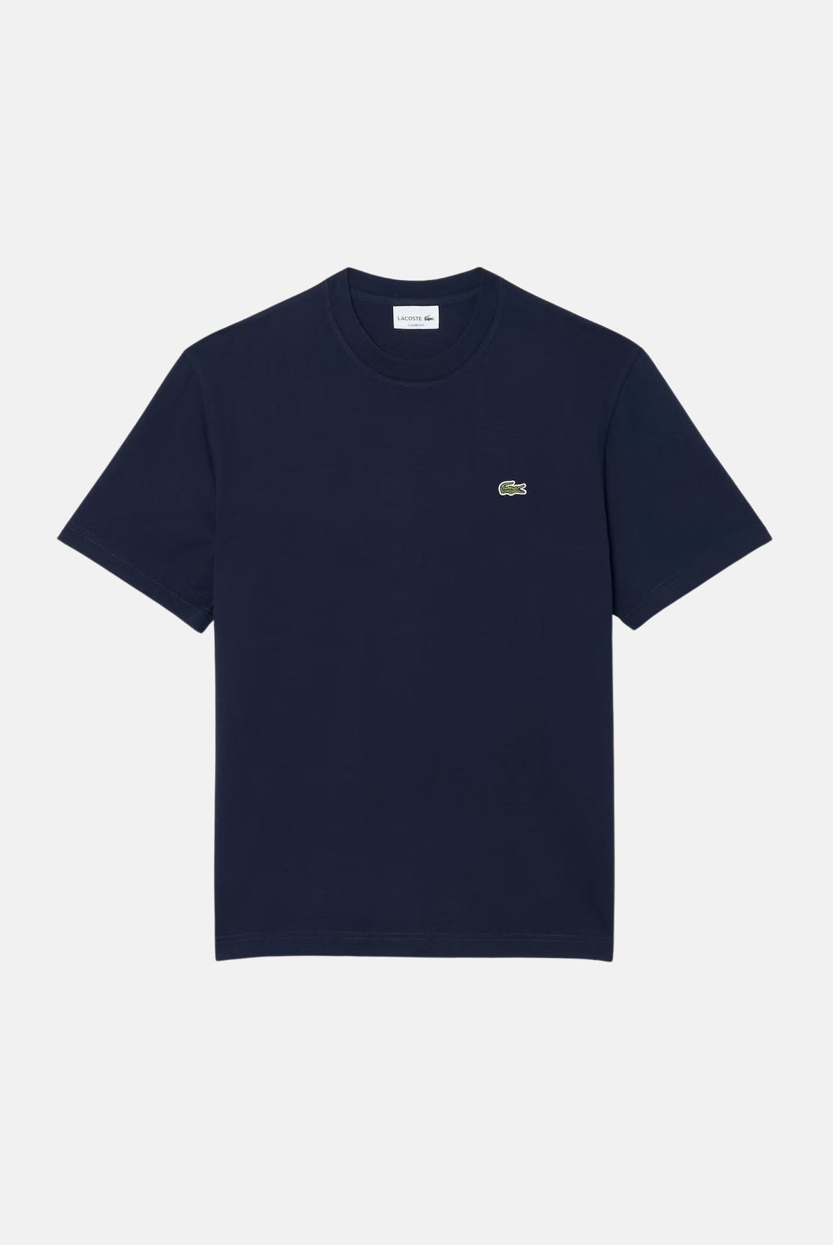 LACOSTE T-shirt mnica corta blu notte, per uomo e donna con logo iconico coccodrillo su petto TH7318 166 LACOSTE
