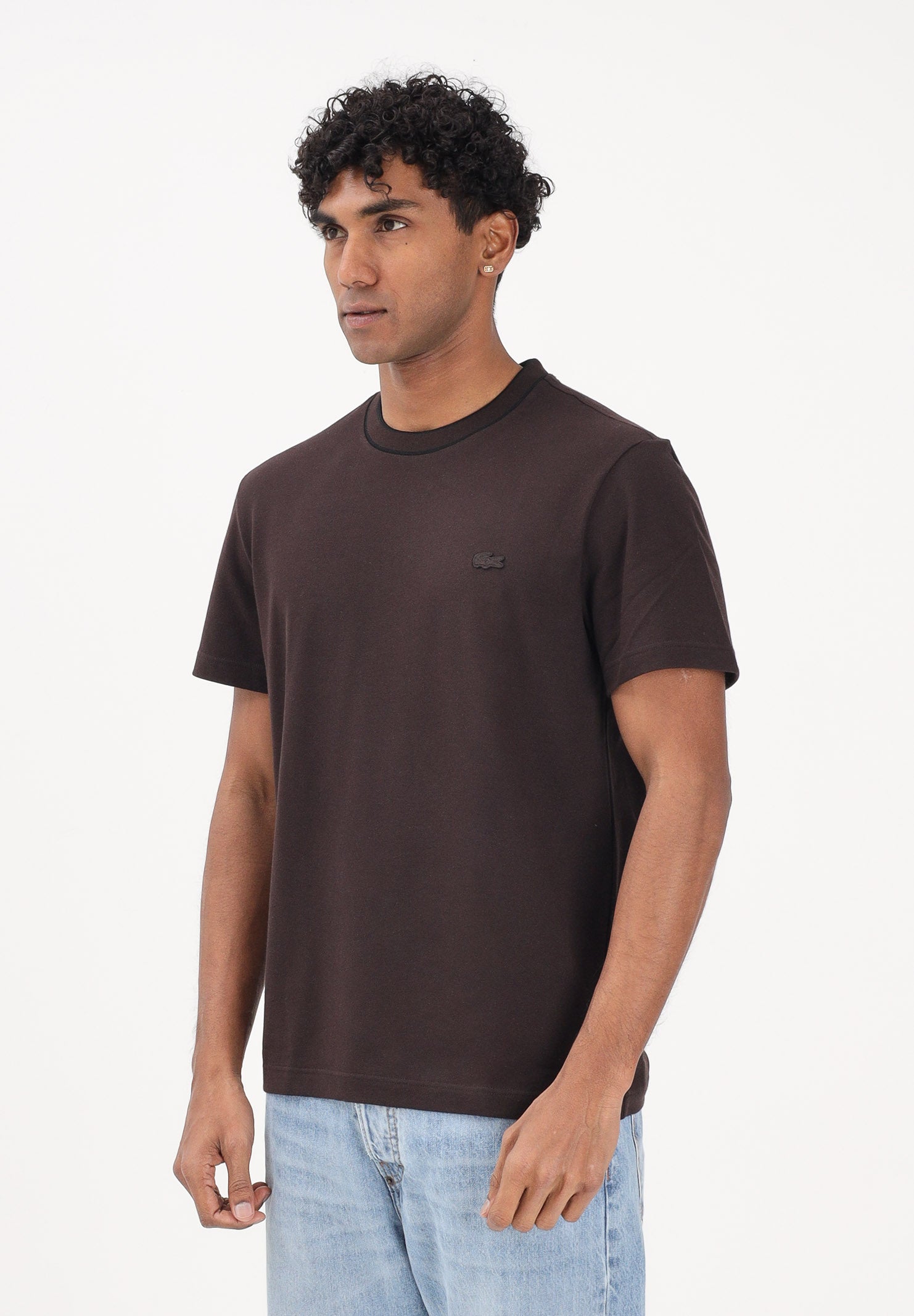 LACOSTE T-shirt a manica corta Made in France marrone per uomo TH8174 3LA LACOSTE