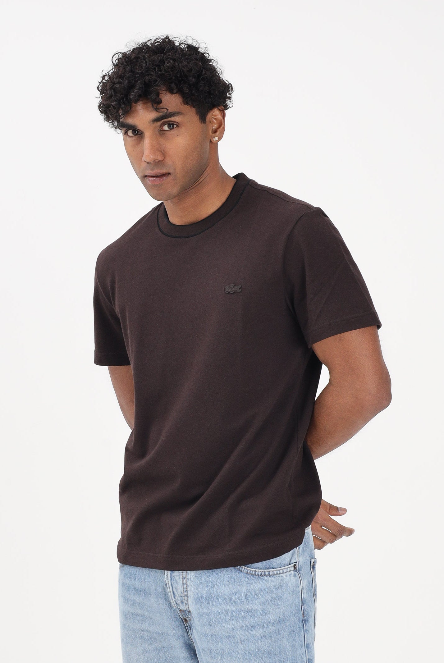 LACOSTE T-shirt a manica corta Made in France marrone per uomo TH8174 3LA LACOSTE