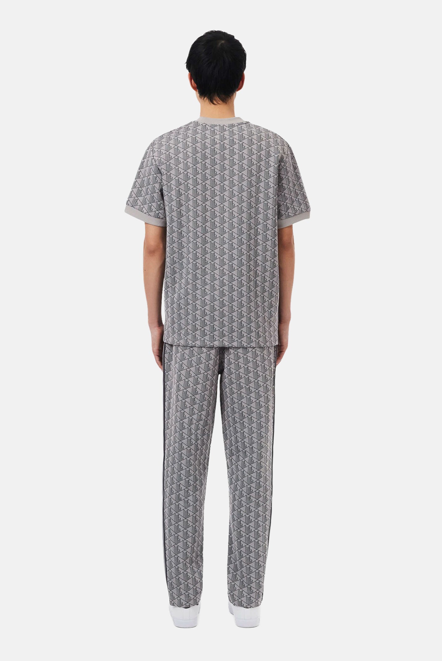 LACOSTE Pantalone sportivo grigio da uomo con monogramma Paris XH1440 41I LACOSTE