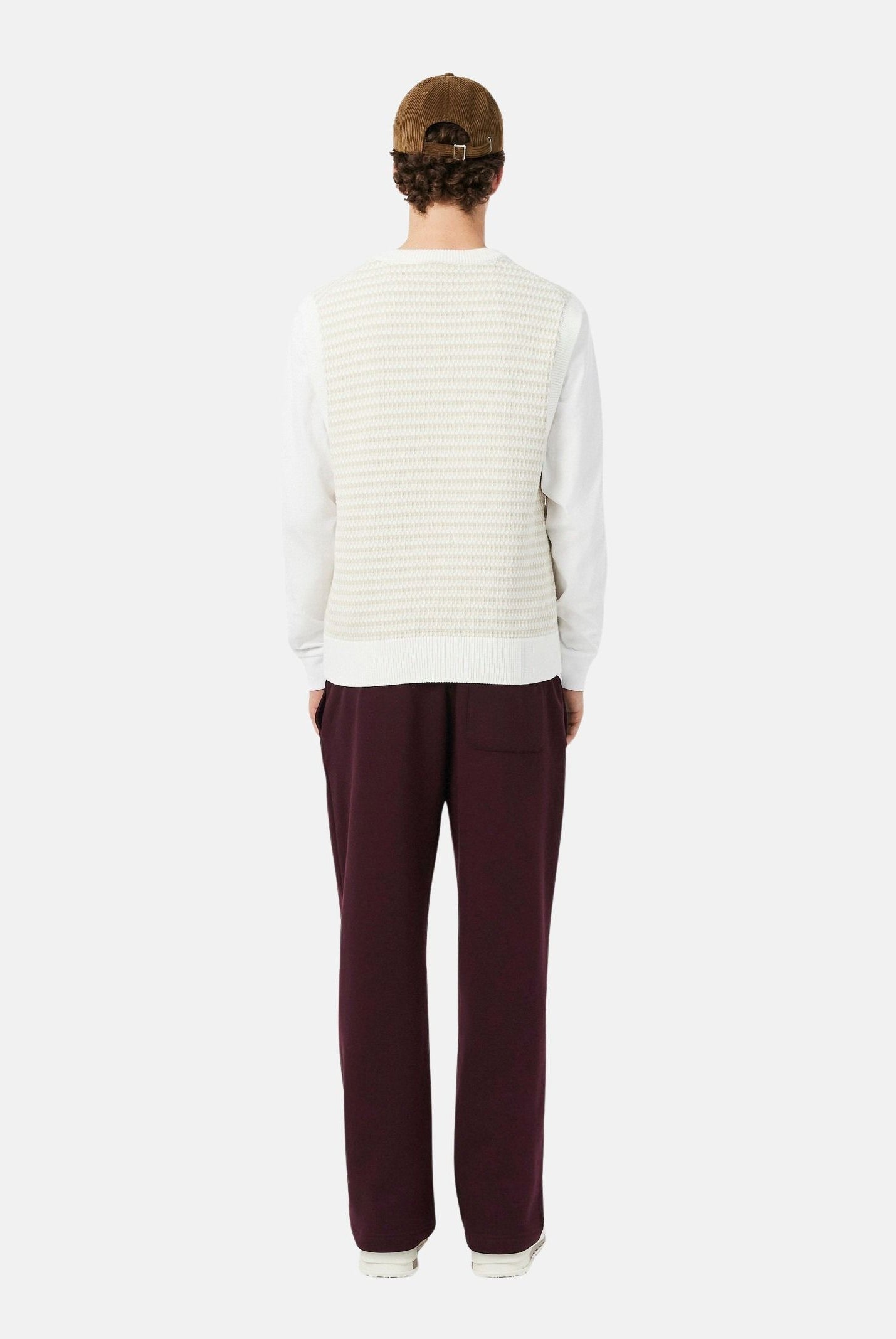 LACOSTE Pantaloni sportivi bordeaux per uomo e donna con logo ricamato. XH8867 3KE LACOSTE
