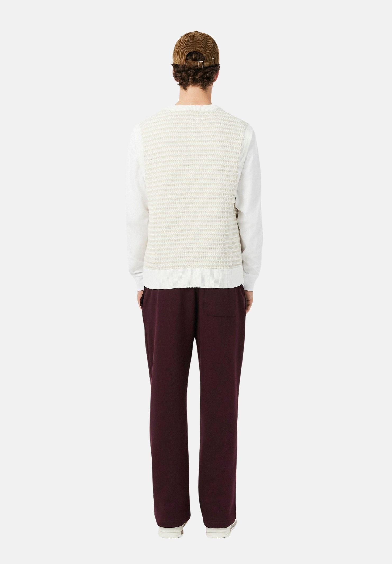 LACOSTE Pantaloni sportivi bordeaux per uomo e donna con logo ricamato. XH8867 3KE LACOSTE