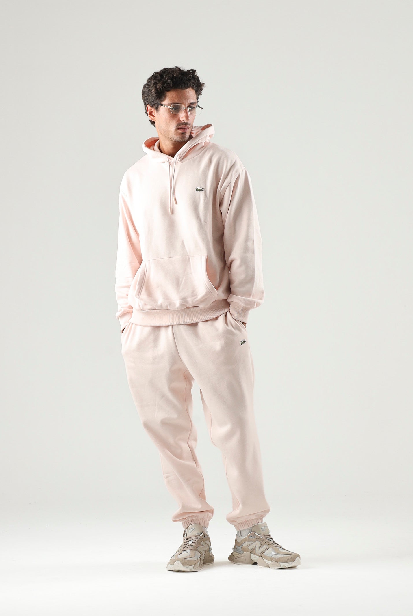LACOSTE Pantaloni sportivi rosa per uomo e donna, con logo ricamato XH9207 N6I LACOSTE