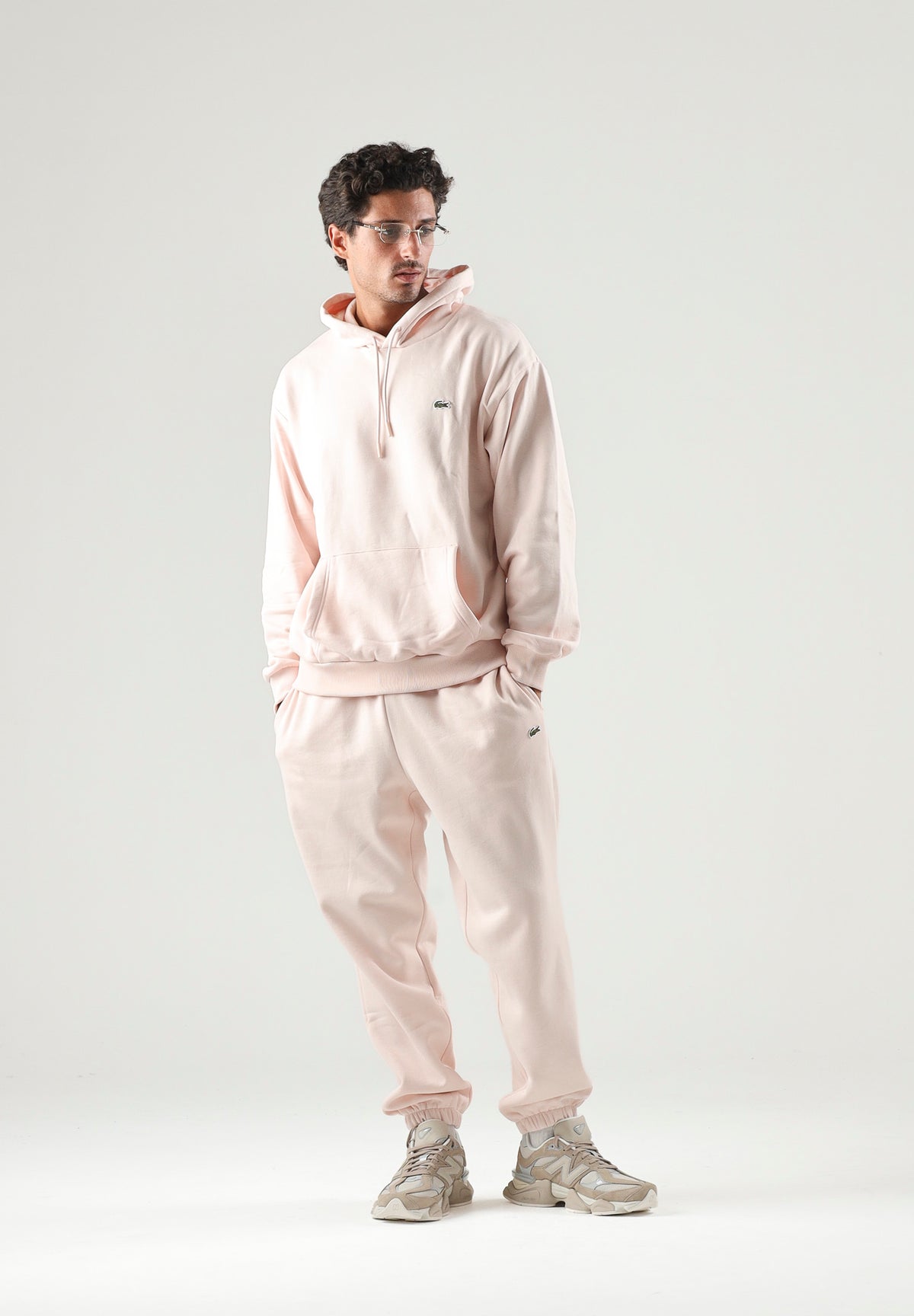 LACOSTE Pantaloni sportivi rosa per uomo e donna con logo ricamato XH9207 N6I LACOSTE