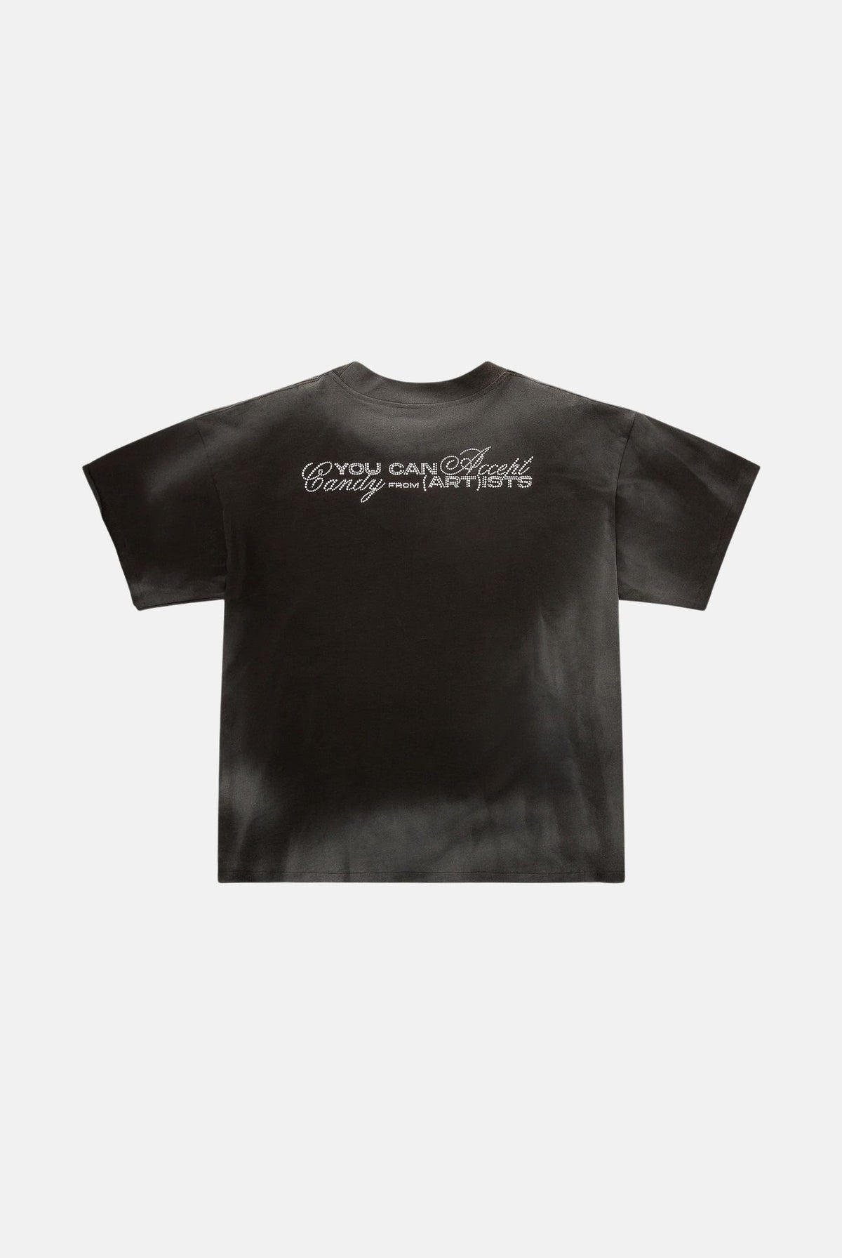 LES ARTISTS T-shirt manica corta CANDY nera per uomo e donna con stampa grafica frontale a forma di lecca-lecca 27SSLATS1136 121 LES ARTISTS