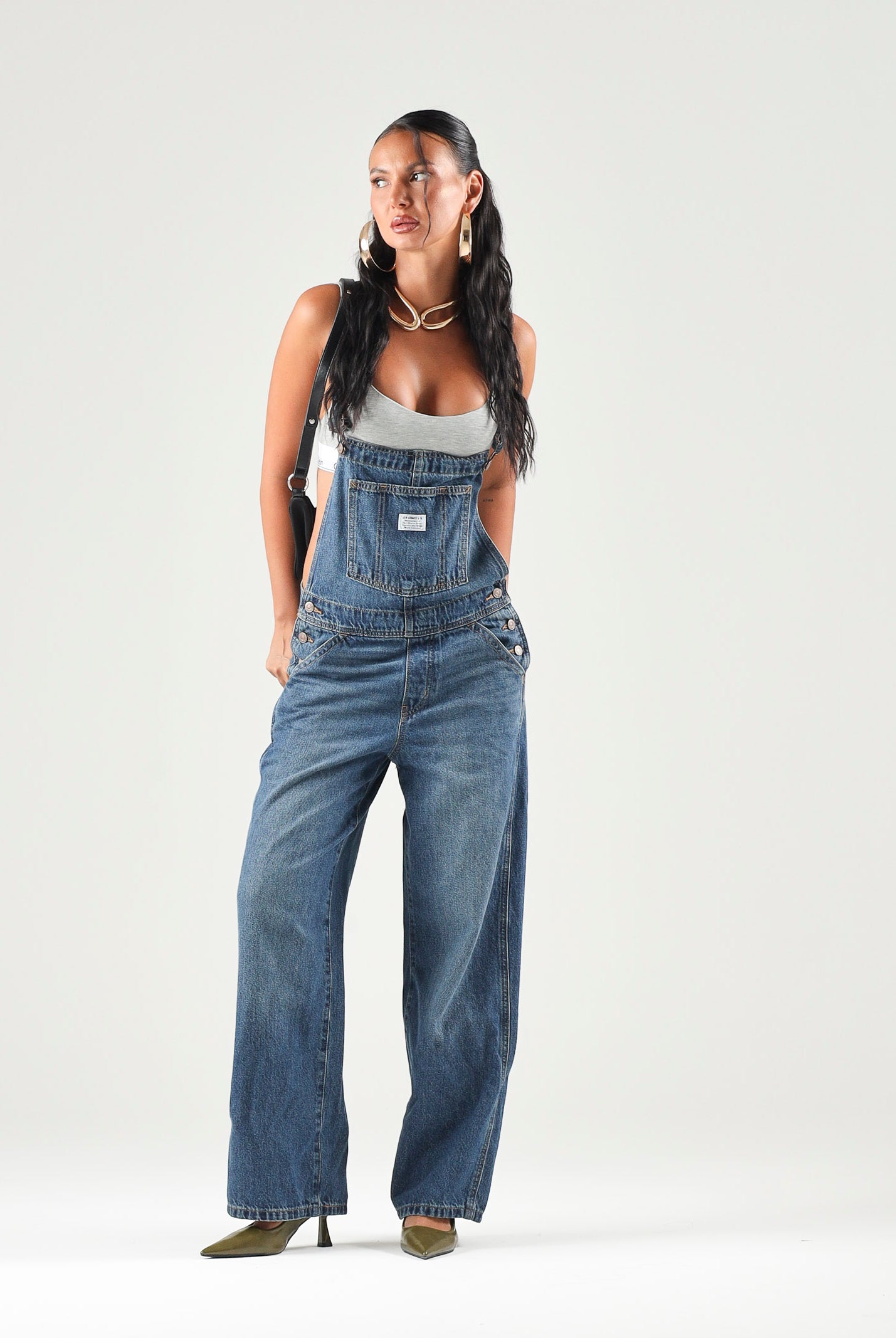 LEVI'S Salopette XL OVERALLS Dark Indigo blu donna con gamba ampia. 000UG-0007 . LEVI'S®