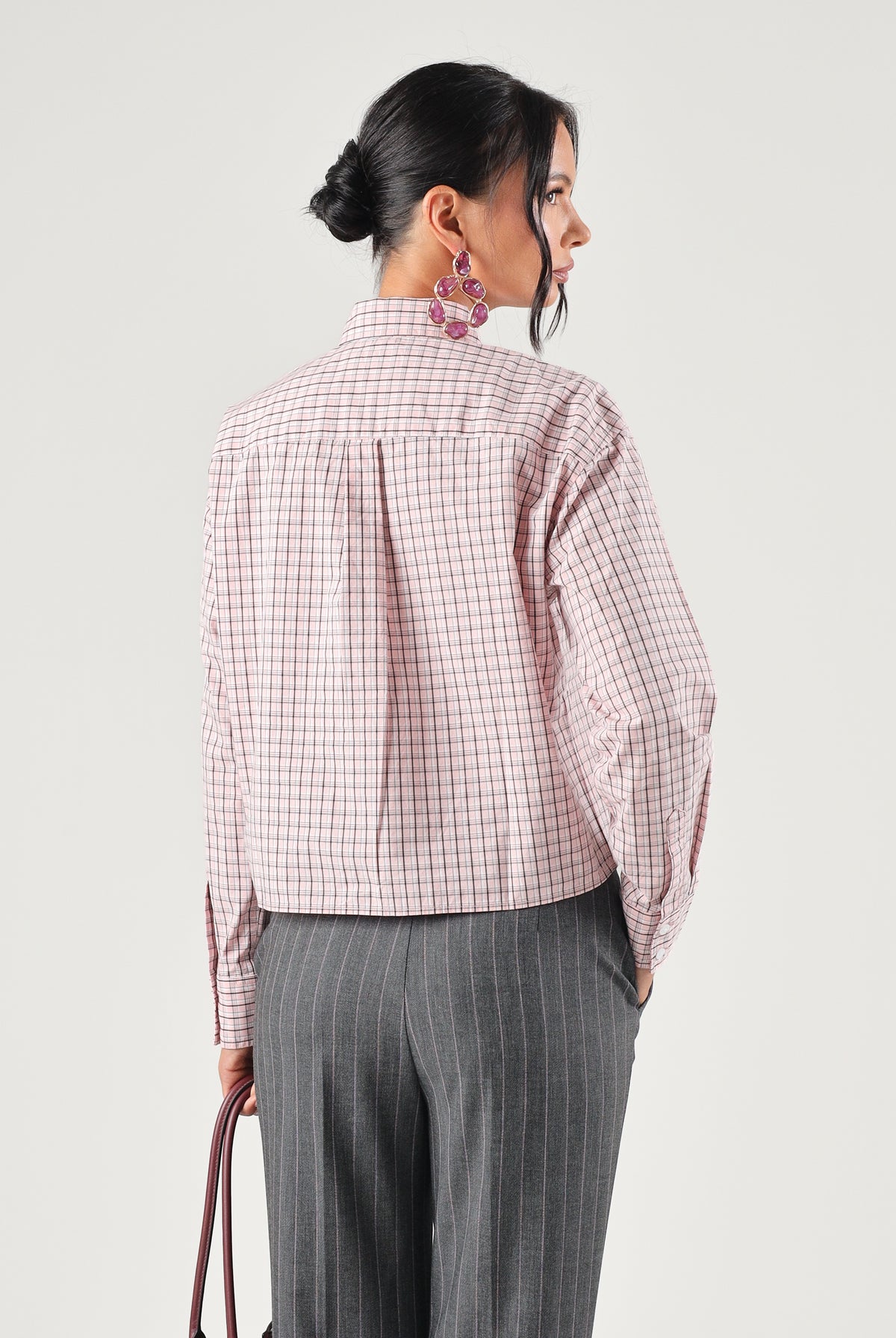 LEVI'S® Camicia maniche lunghe rosa da donna con chiusura frontale con bottoni e stampa a quadri 003P2-0013 . LEVI'S®