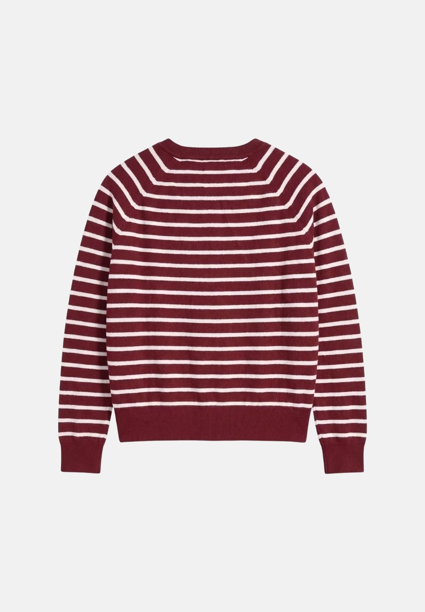 LEVI'S® Maglioncino scollo a V rosso per donna con elegante motivo a righe orizzontali. 0046F-0011 . LEVI'S®
