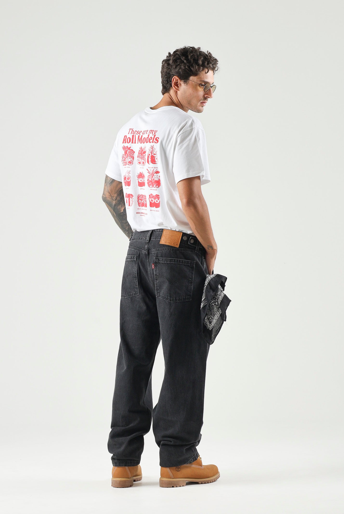 LEVI'S® Jeans BAGGY BARREL nero da uomo in denim nero tinta unita. 0057O-0003 . LEVI'S®