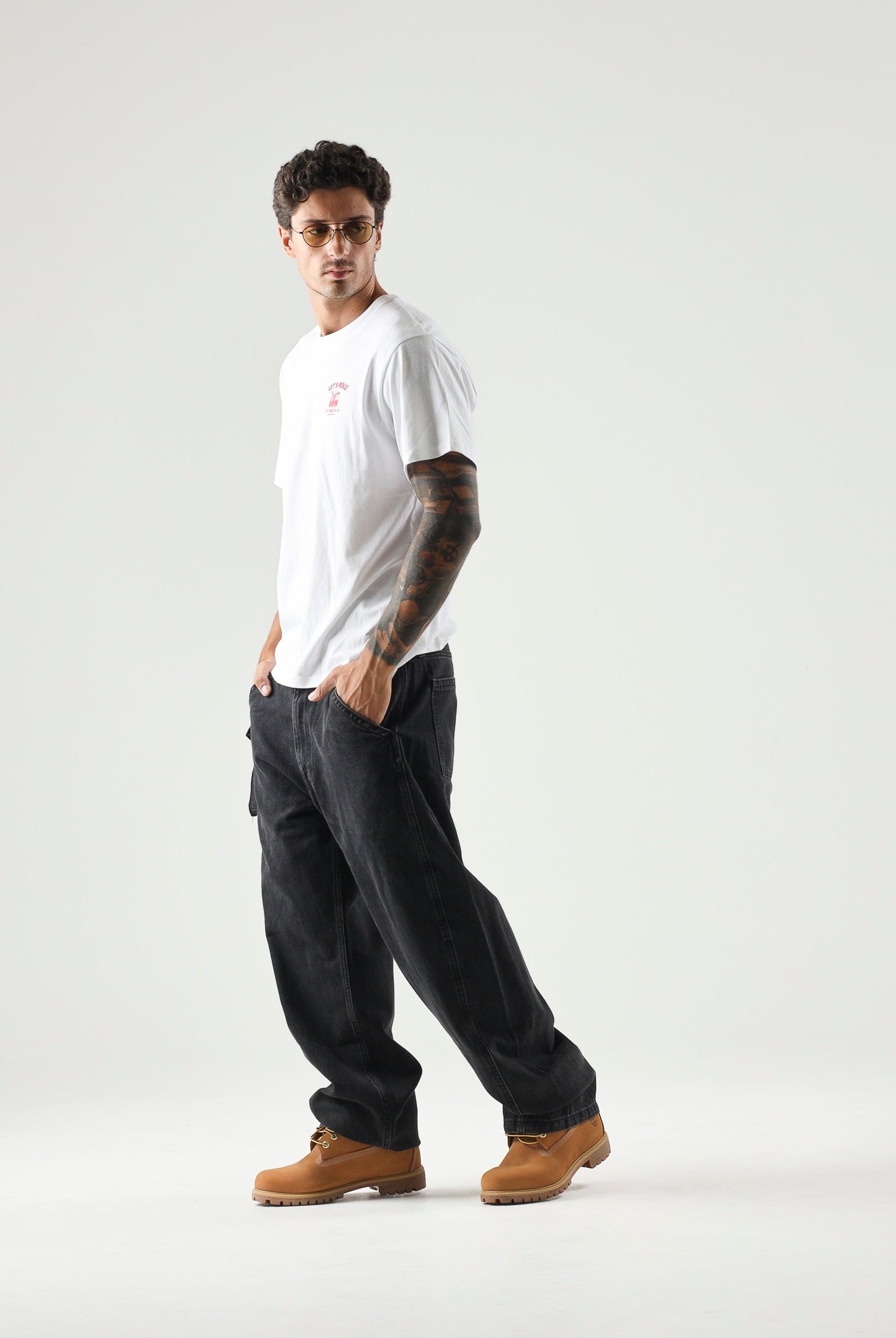 LEVI'S® Jeans BAGGY BARREL nero da uomo in denim nero tinta unita. 0057O-0003 . LEVI'S®
