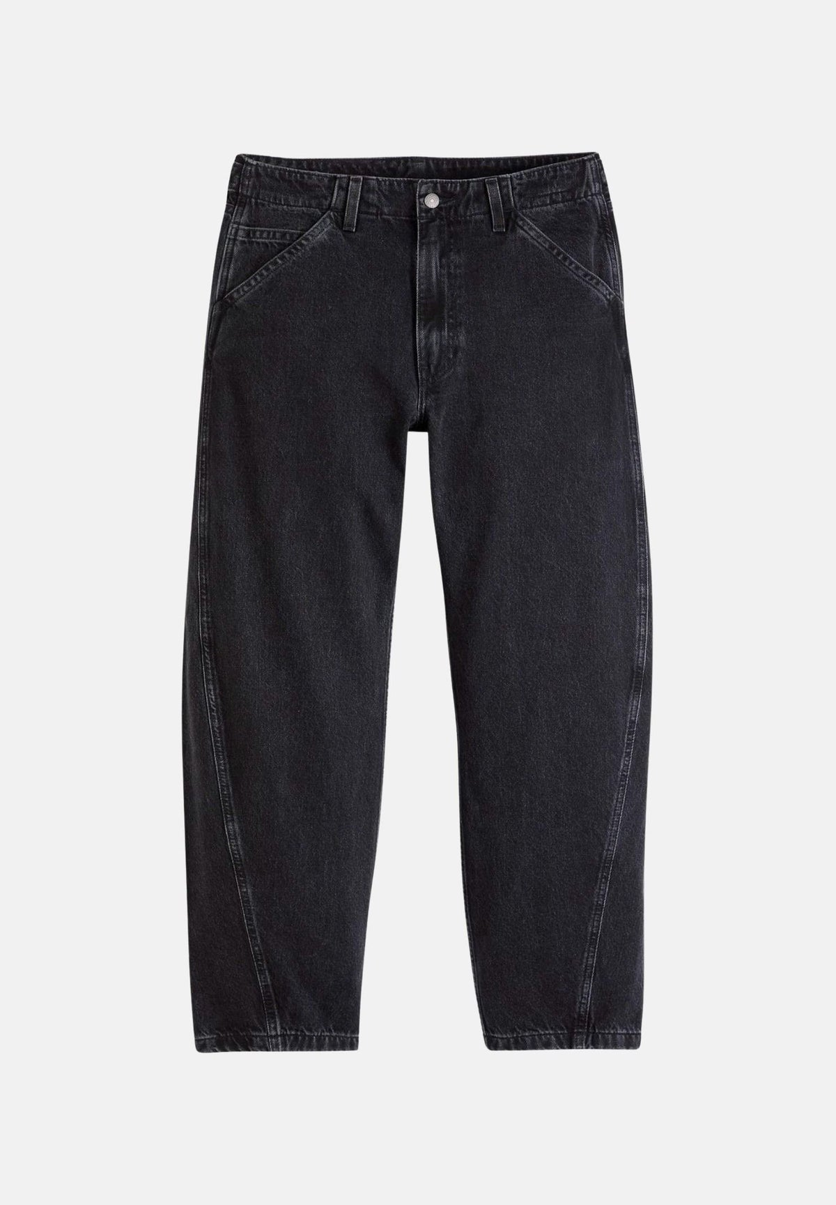 LEVI'S® Jeans BAGGY BARREL in tinta unita denim nero da uomo. 0057O-0003 . LEVI'S®