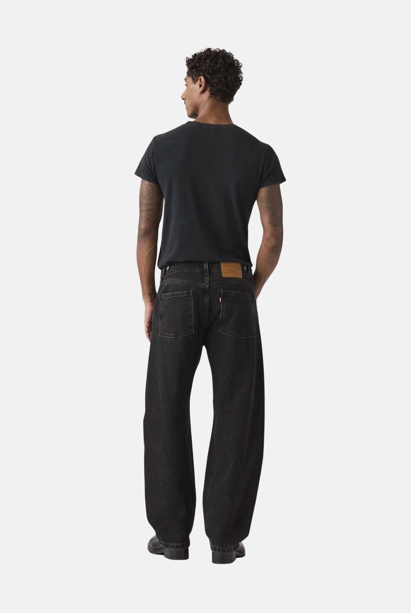 LEVI'S® Jeans BAGGY BARREL nero da uomo in denim nero tinta unita. 0057O-0003 . LEVI'S®