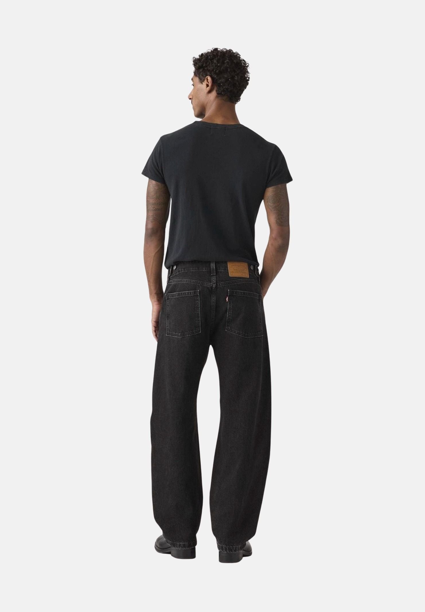 LEVI'S® Jeans BAGGY BARREL nero da uomo in denim nero tinta unita. 0057O-0003 . LEVI'S®