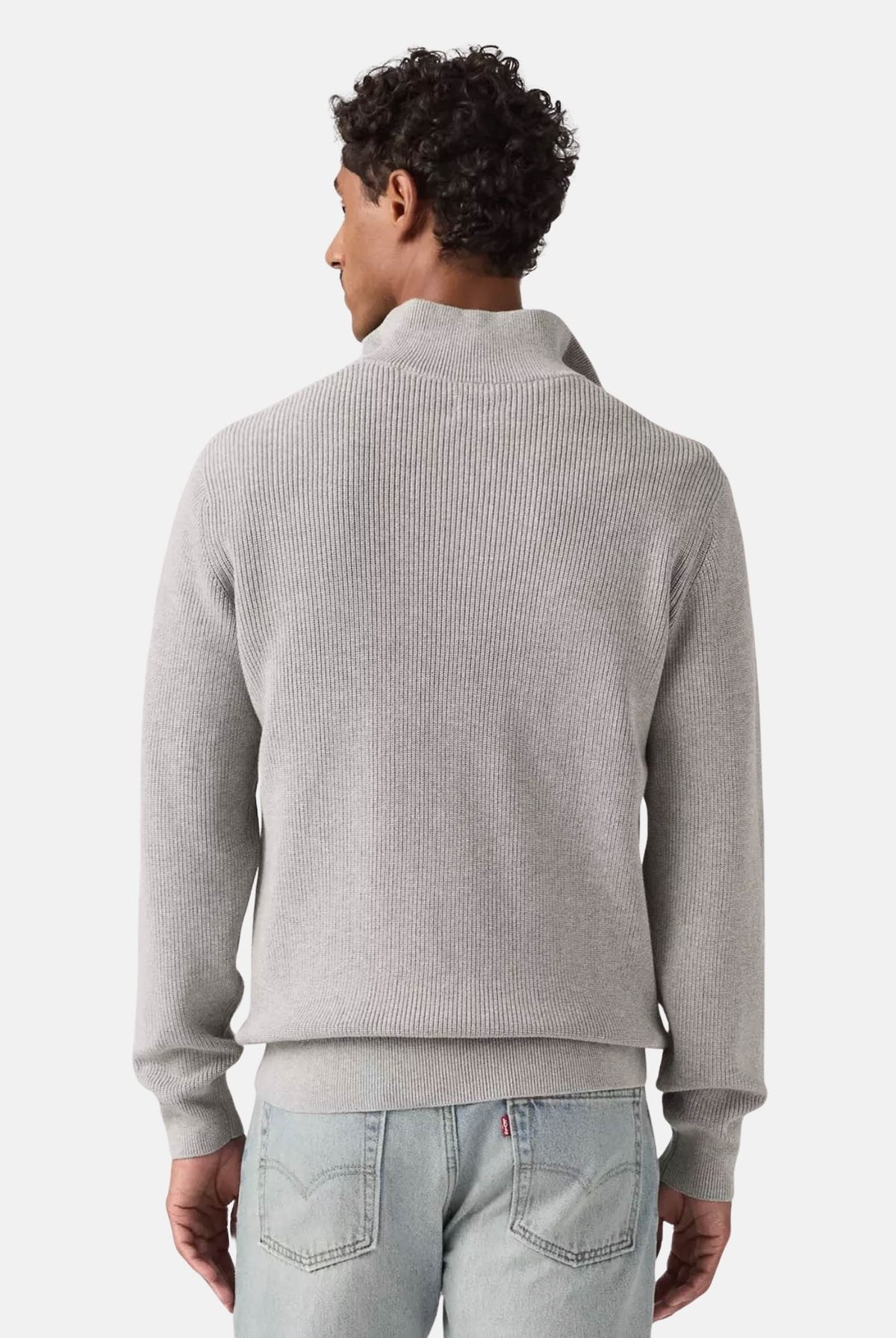 LEVI'S Maglione mezza zip grey-grigio per uomo con collo alto protettivo. 0058U-0002 . LEVI'S®
